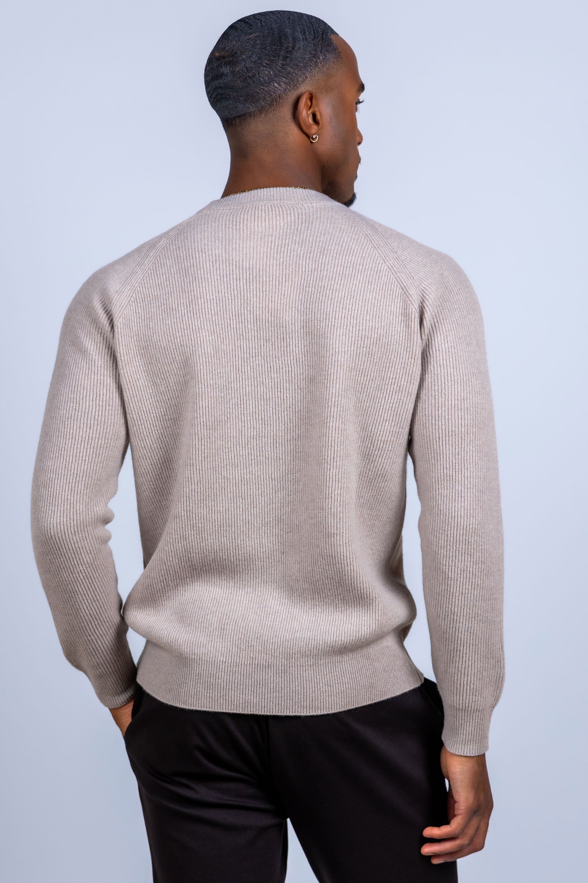 Trui met ronde hals - Taupe