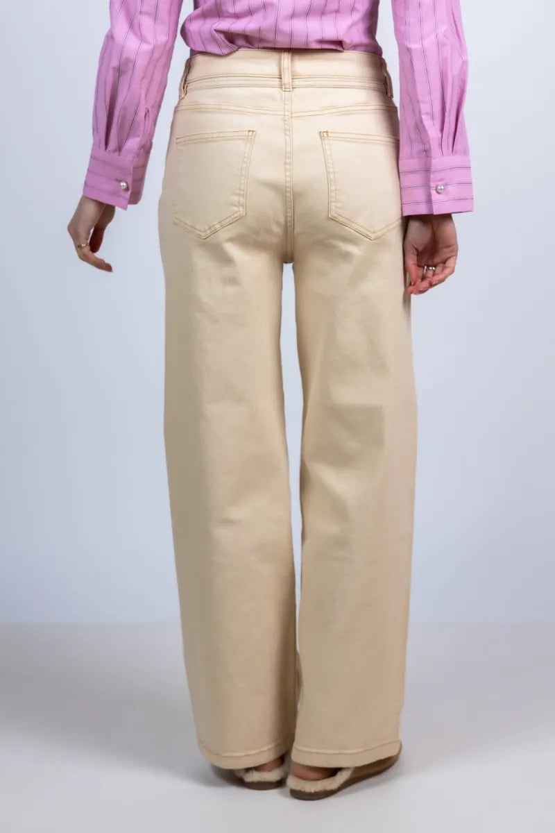 MODSTROM MODSTROM isolde jeans-1 Wijde broek - Beige