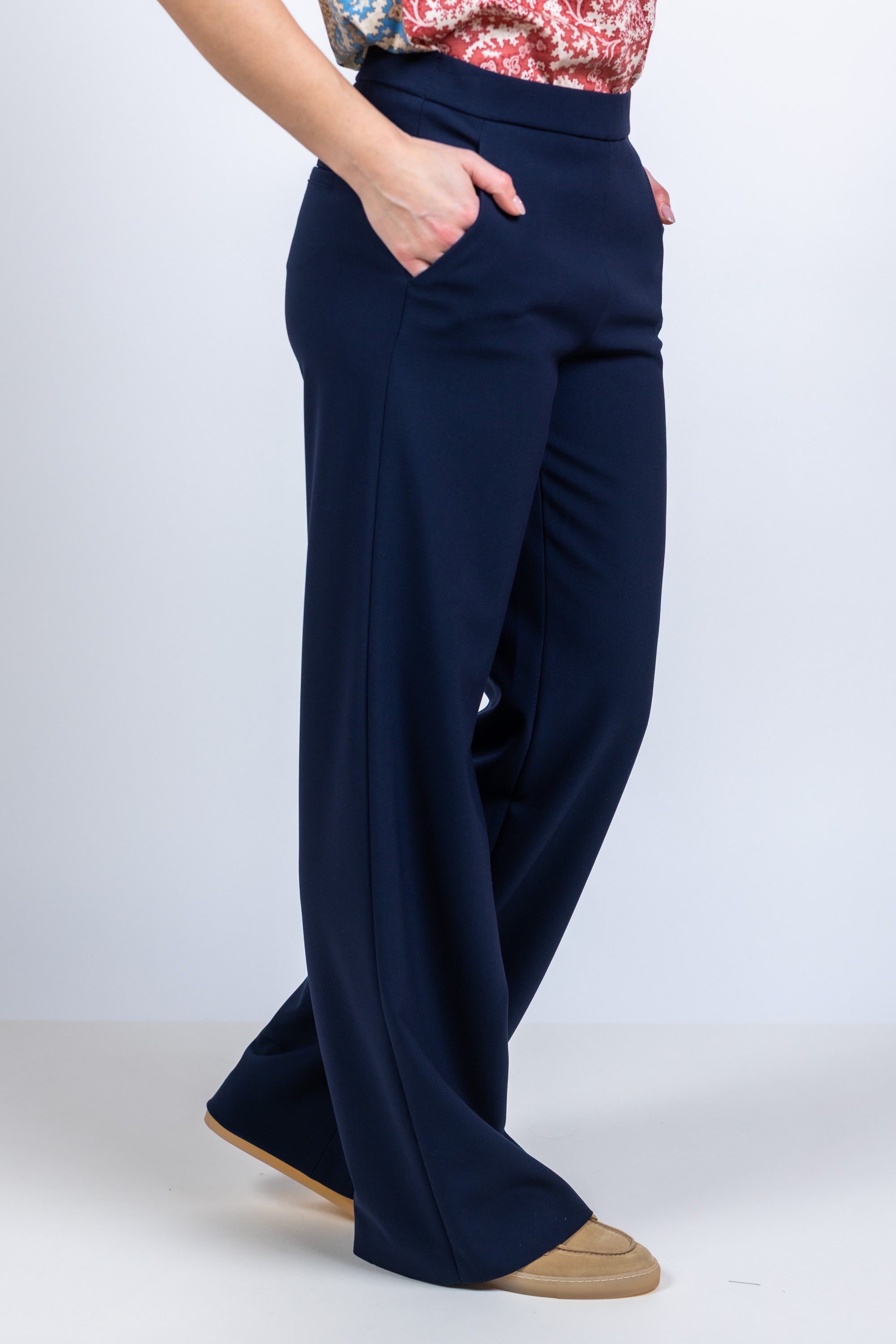 Wijde broek - Marine