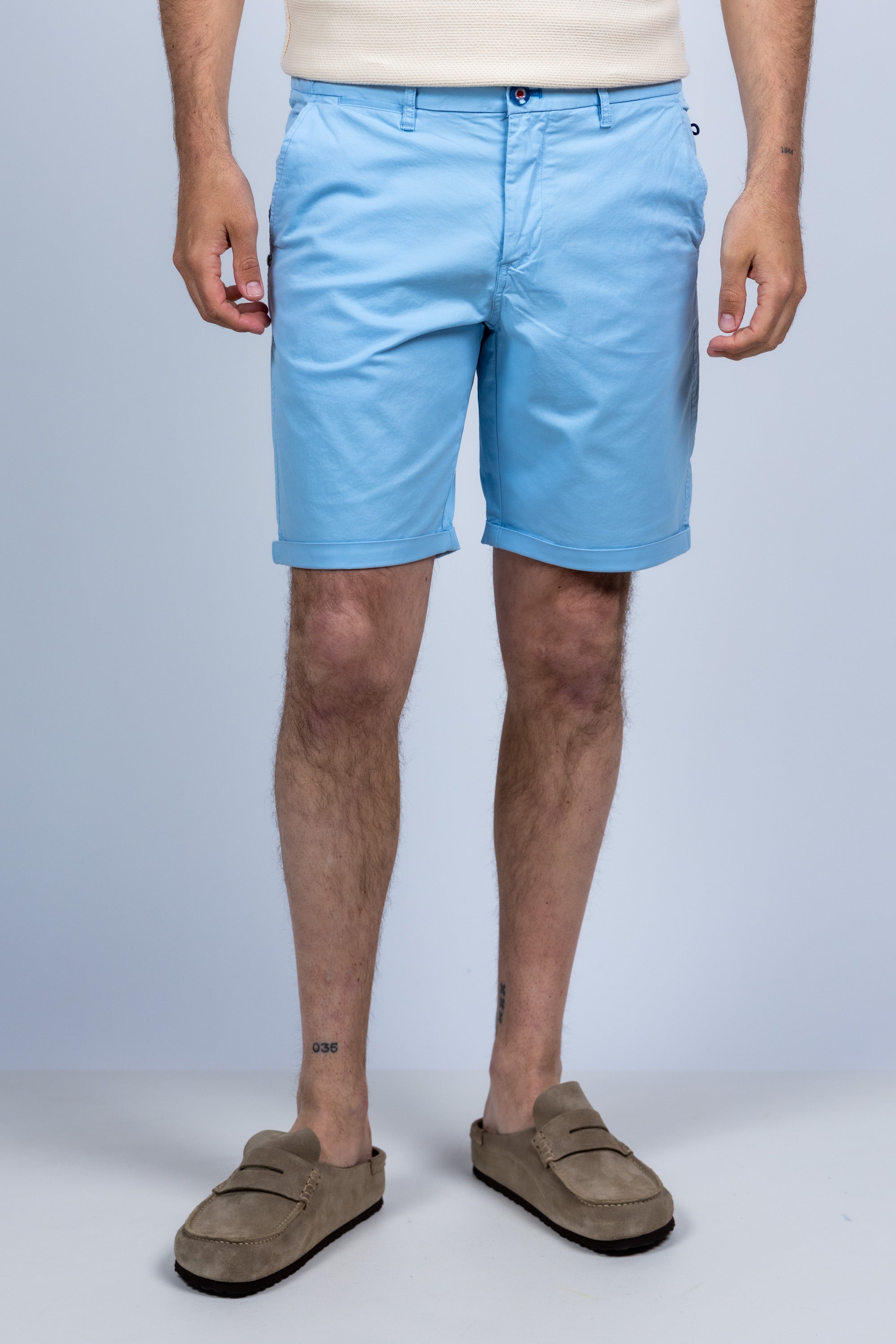 Short met omslag - Bleu