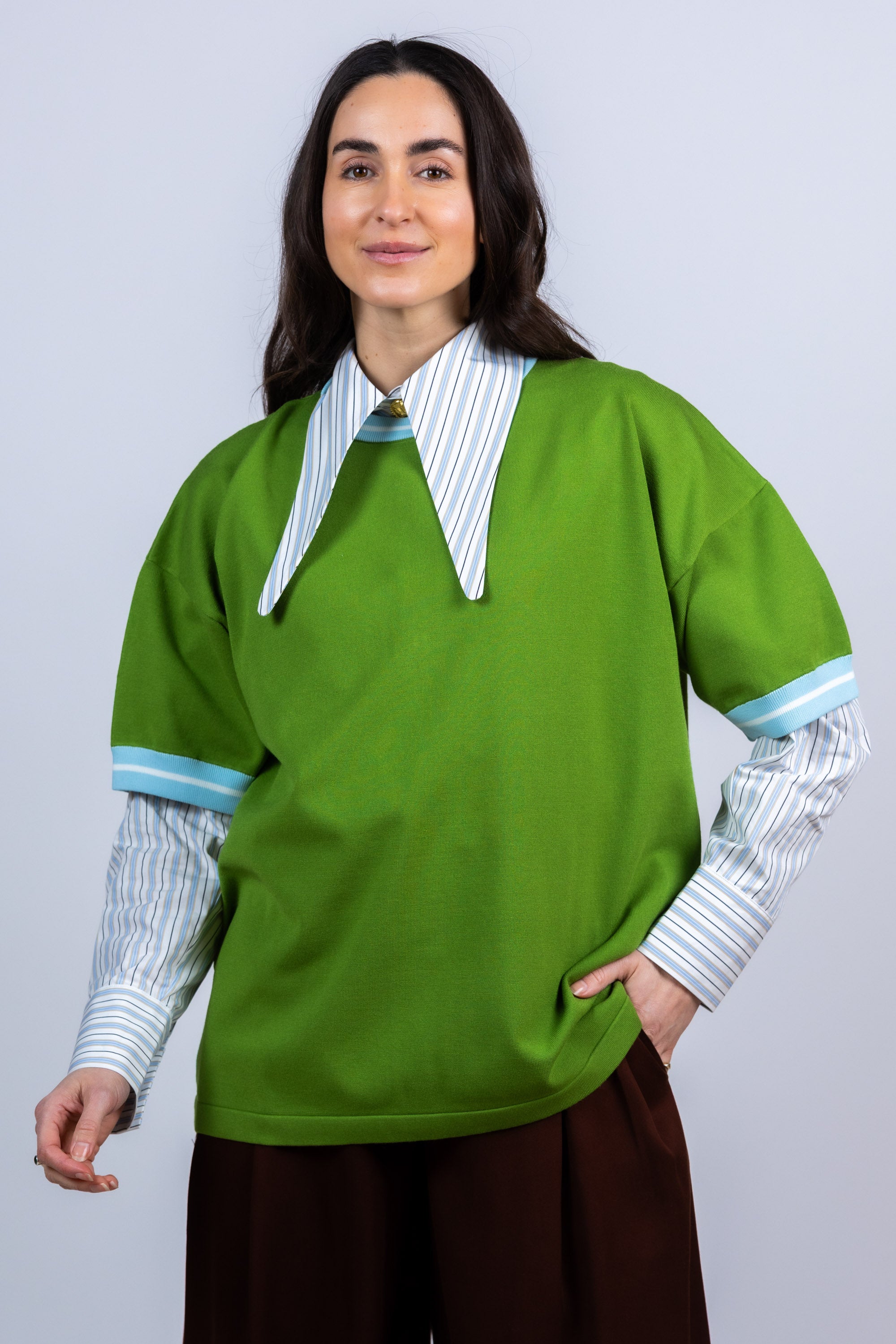 Truitje met korte mouwen - Appelgroen