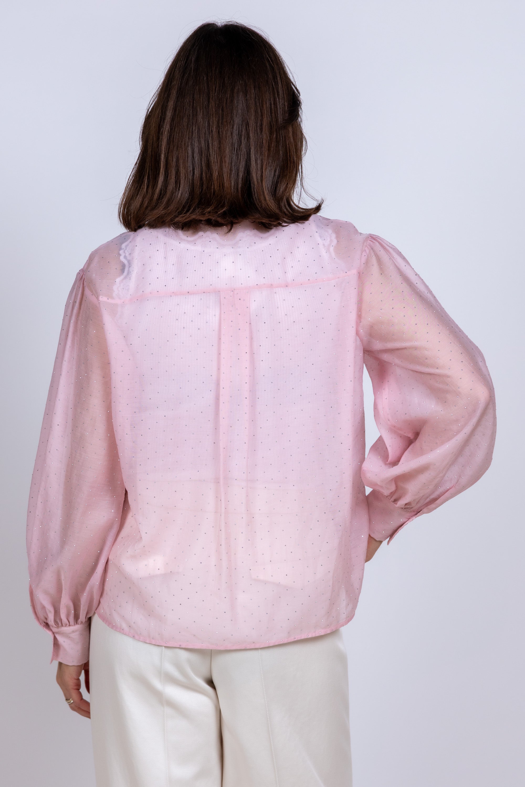Blouse met strass - Roze