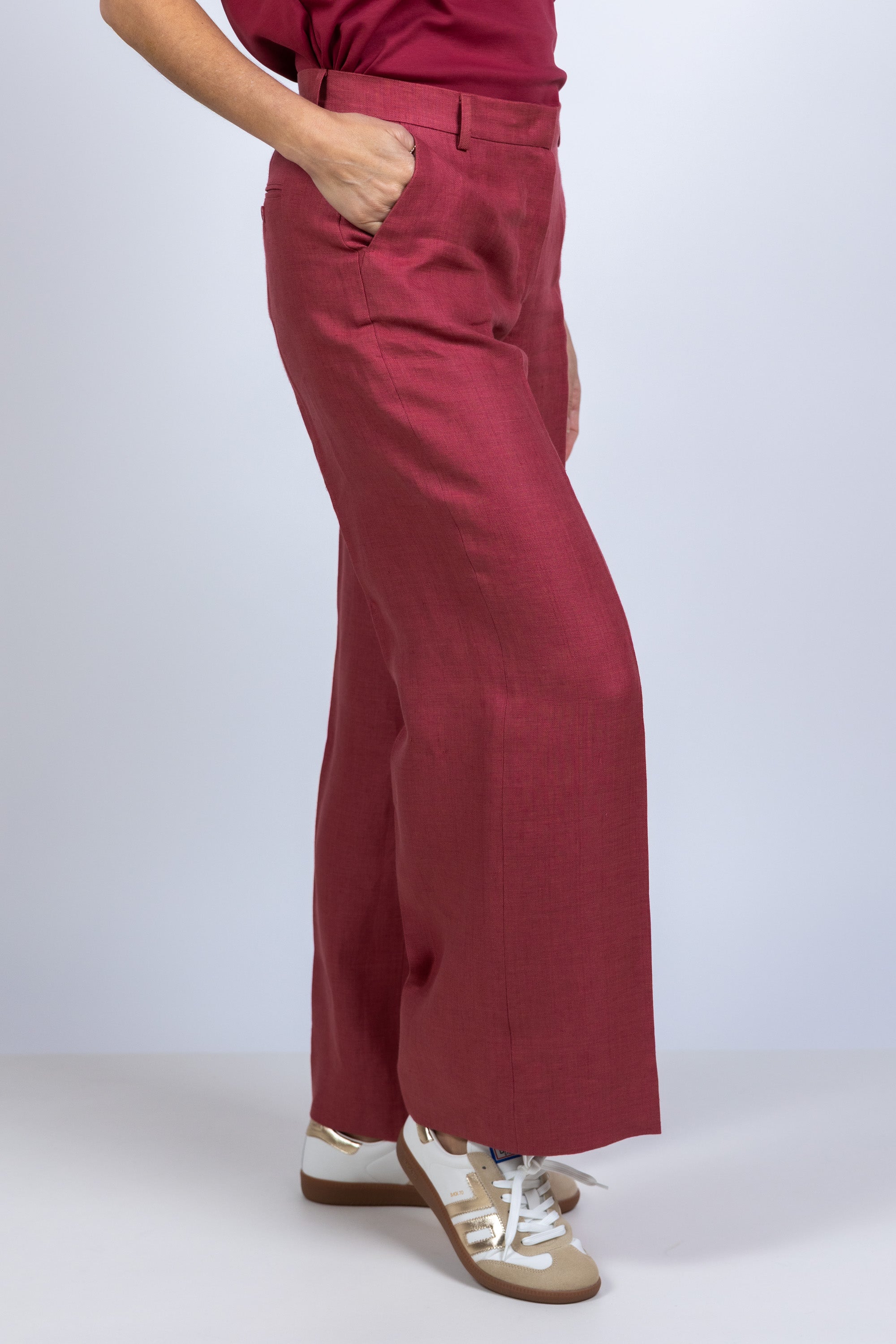 Wijde broek - Steenrood