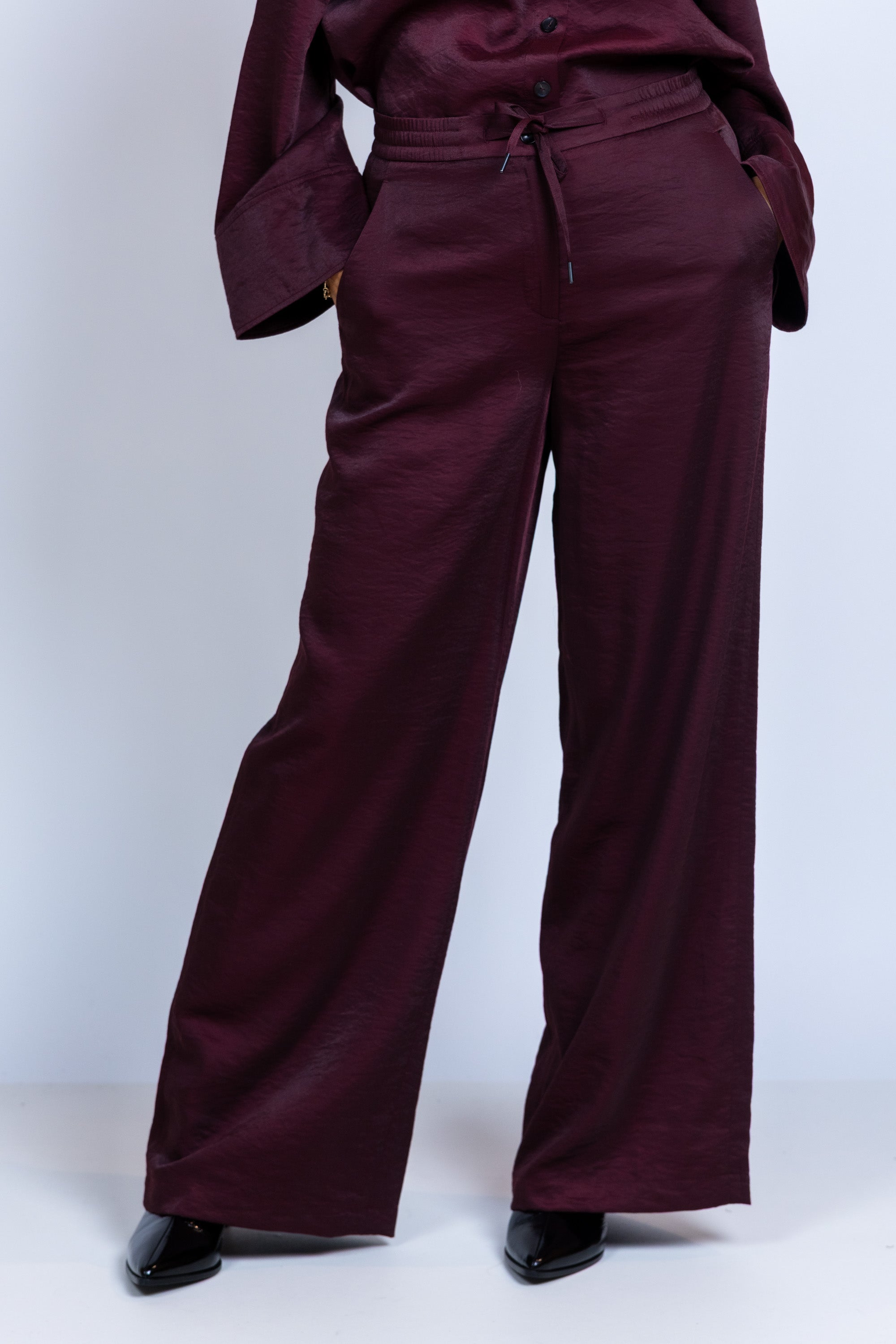 Wijde broek - Burgundy