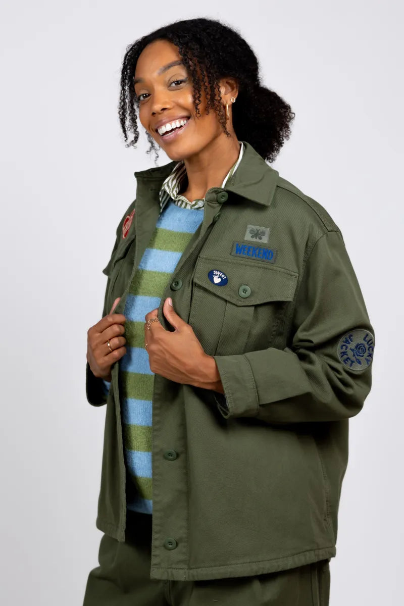 WEEKEND BY MAX MARA WEEKEND BY MAX MARA RAZZA Jasje met patches - Olijfgroen