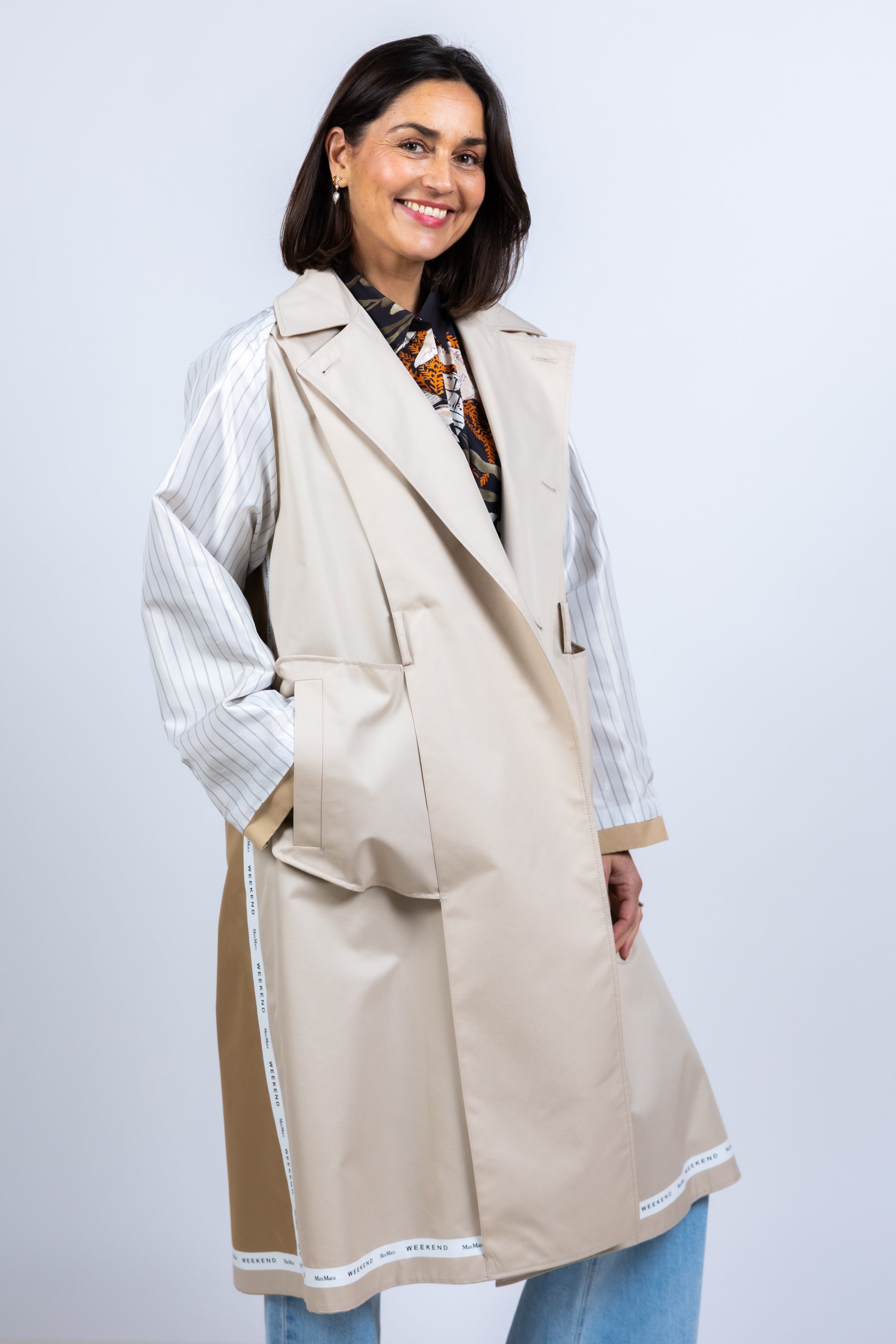 Trenchcoat met ceintuur - Zand