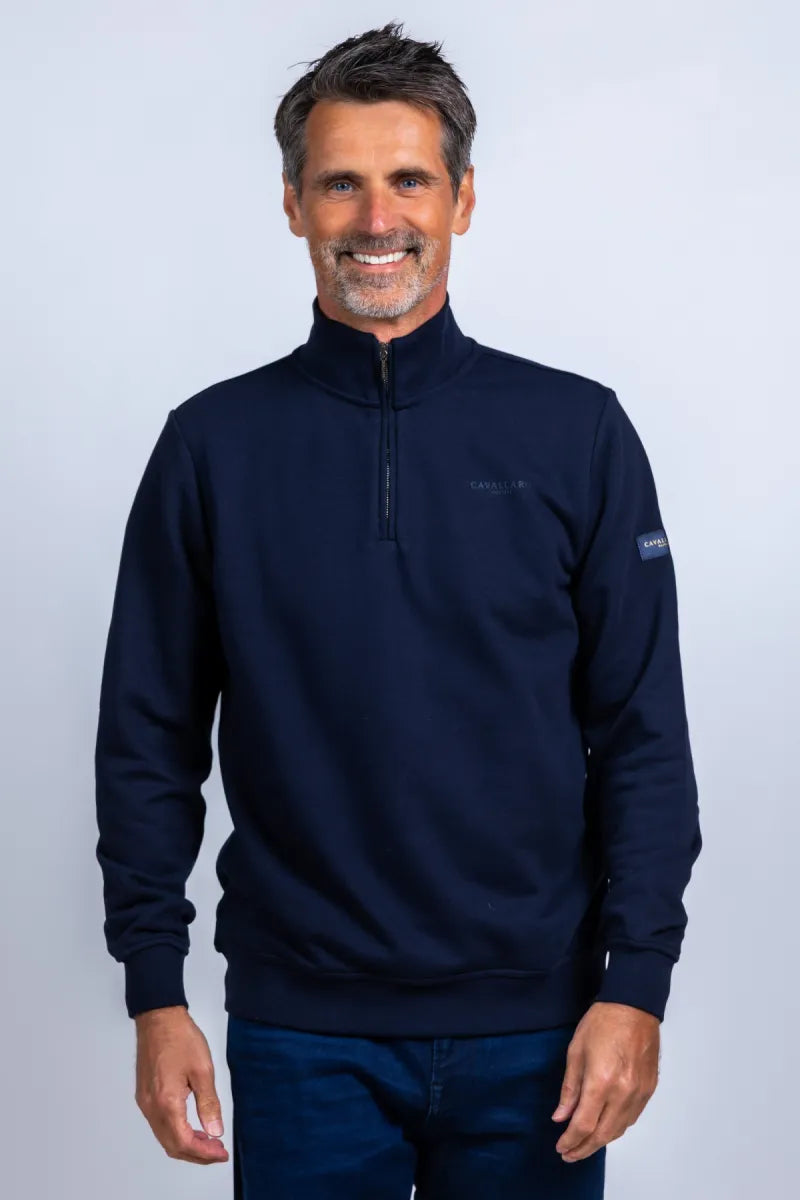 CAVALLARO HEREN Sweater met rits - Marine