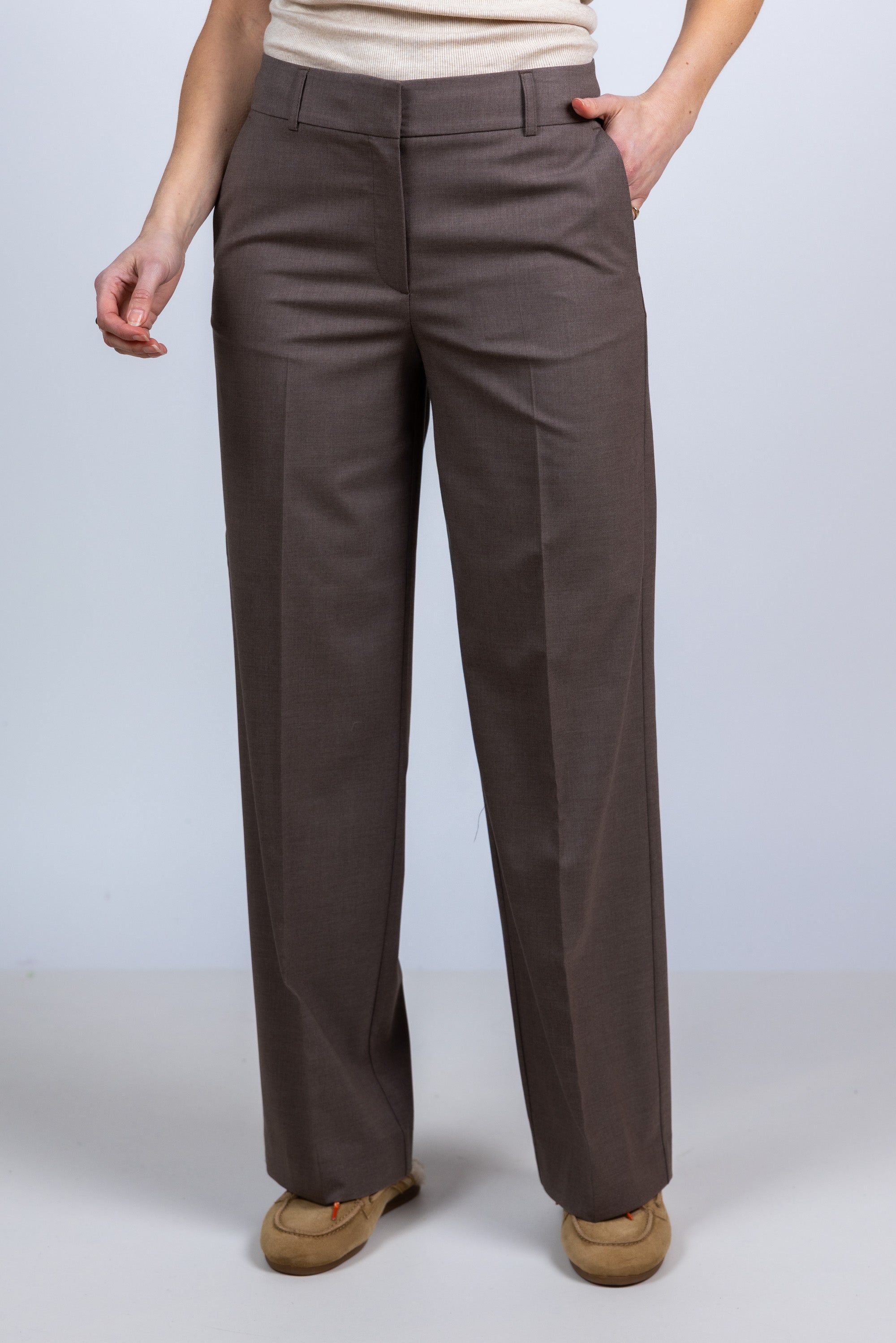 Wijde pantalon - Bruin
