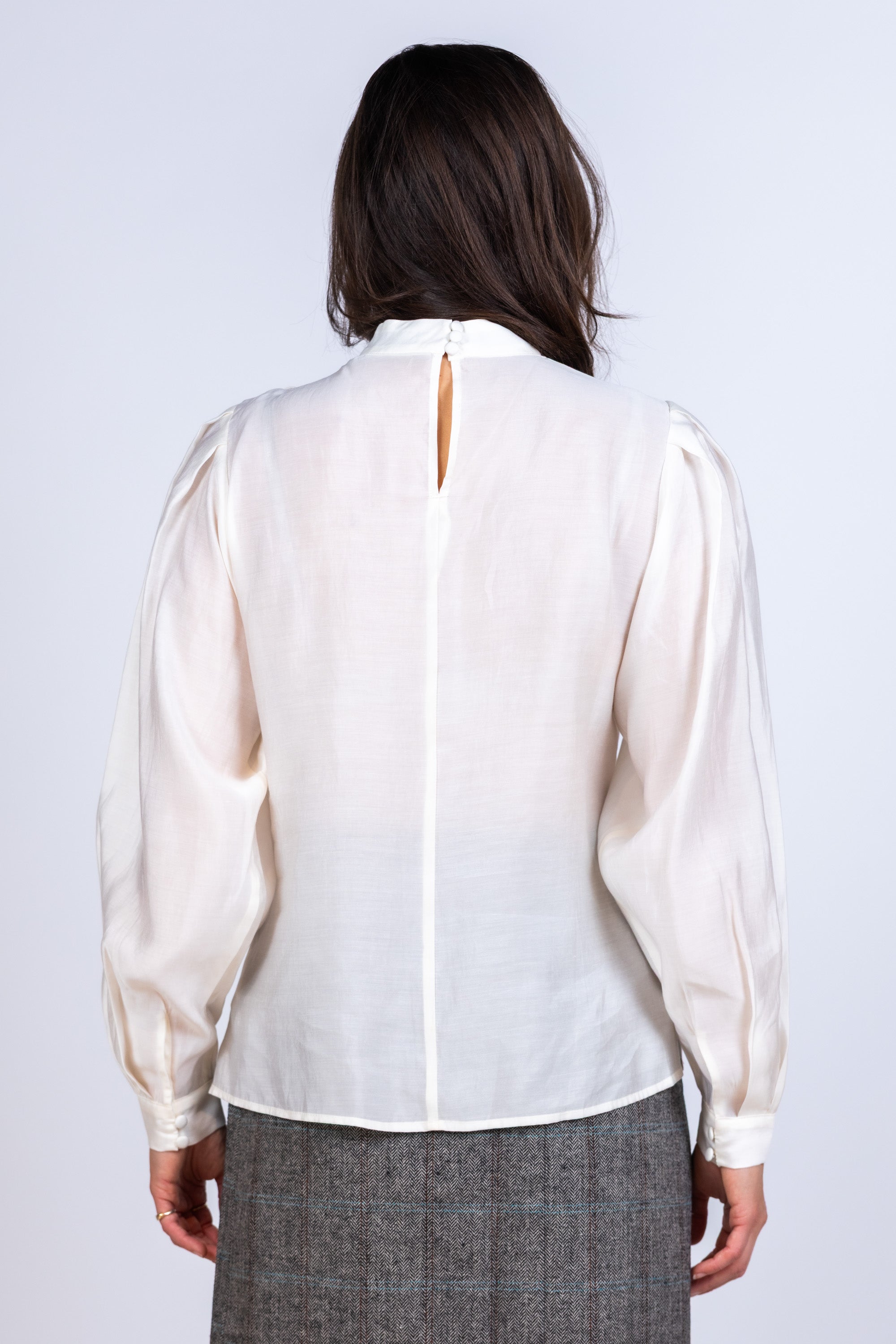 Blouse met volant - Ecru