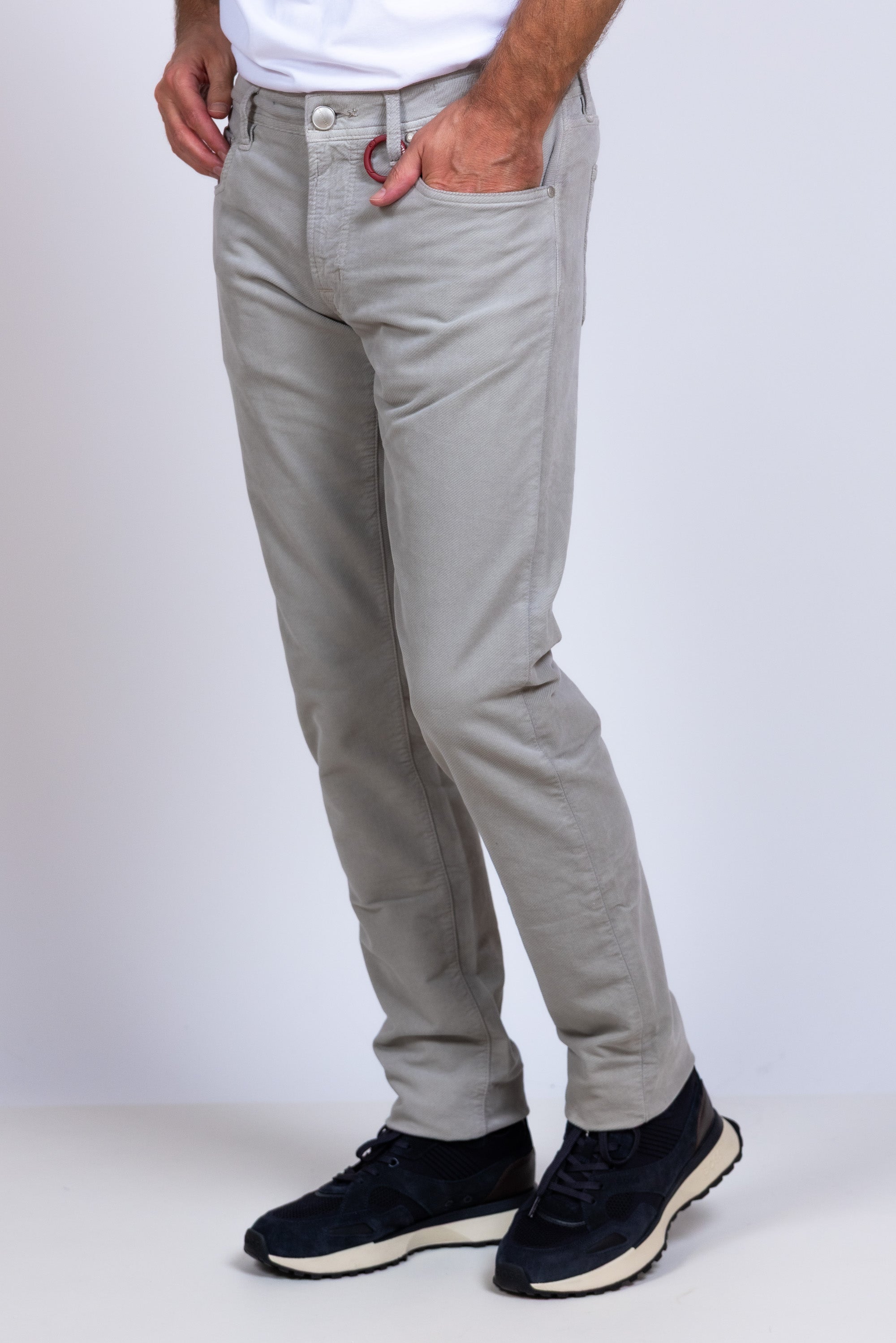Broek met rits - Licht taupe