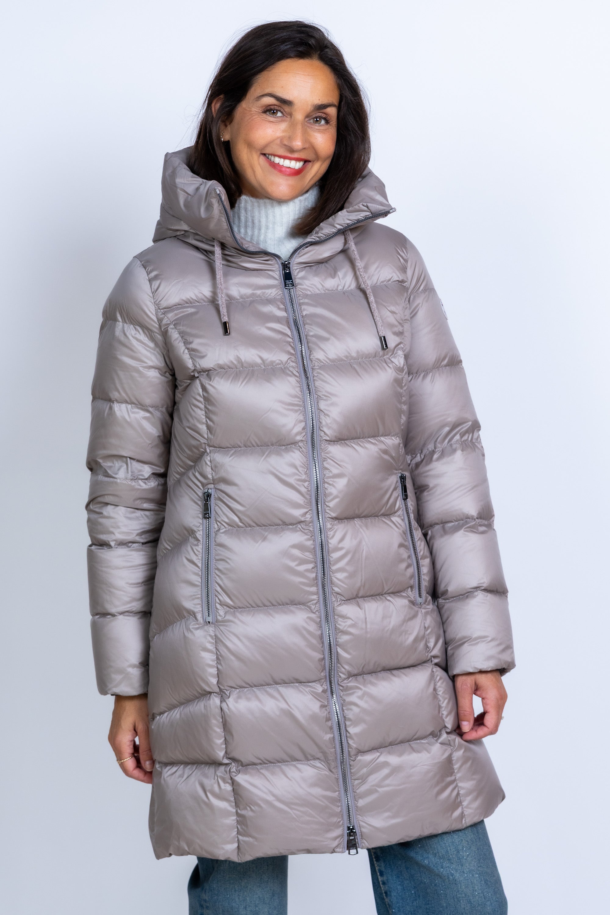 Gewatteerd jack met capuchon - Beige