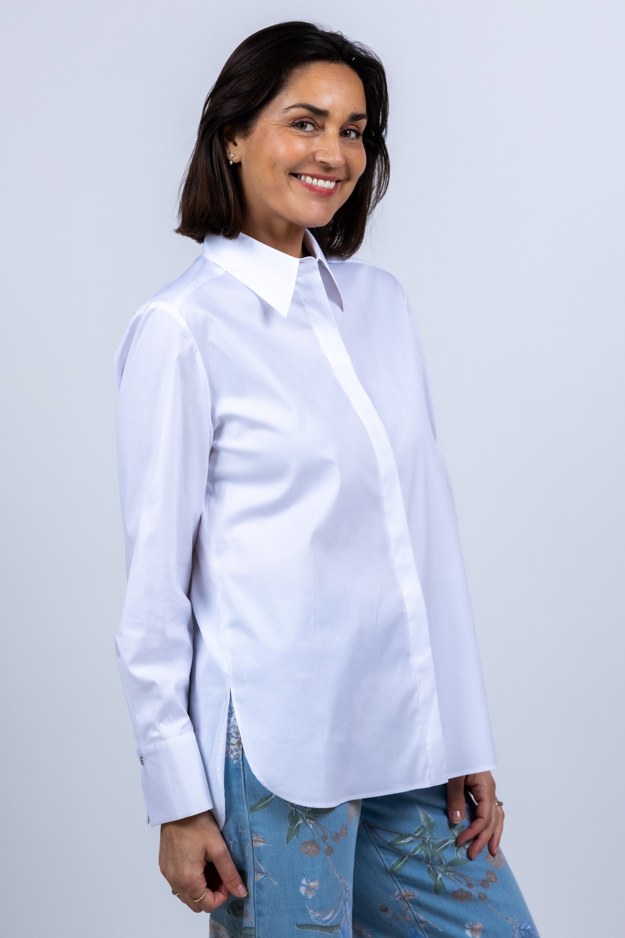 Blouse met strass steentjes - Wit