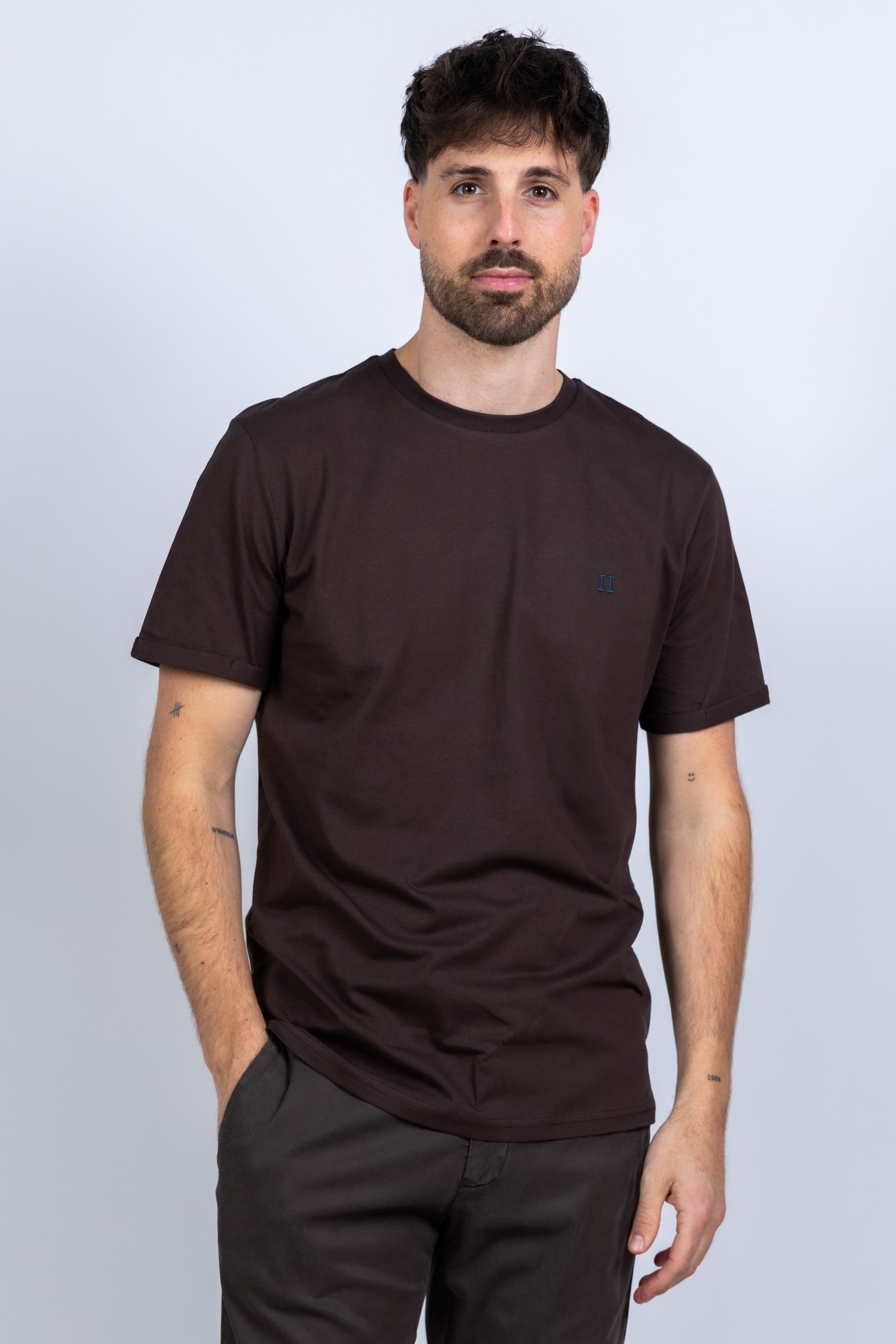 T-shirt met logo - Bruin