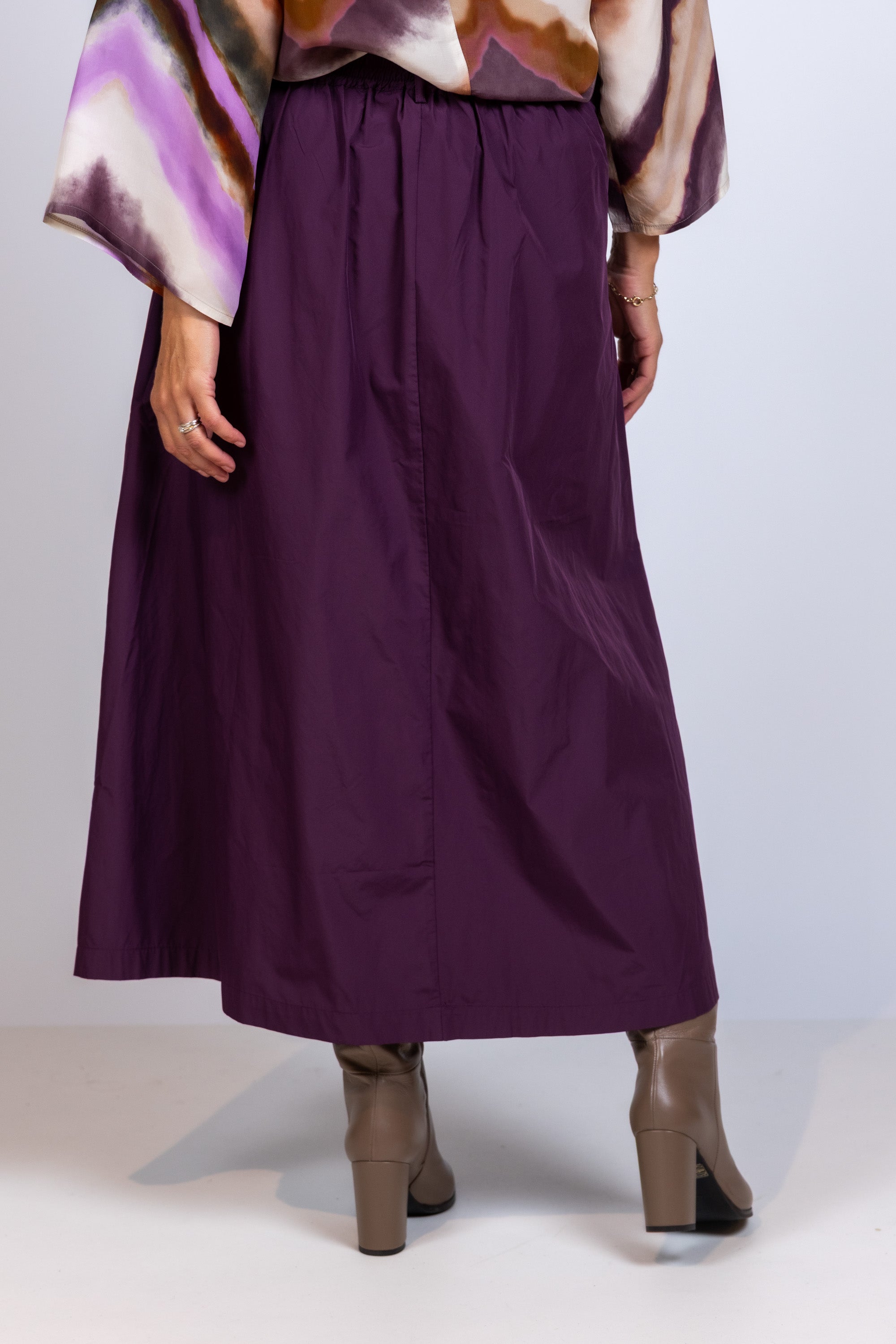 Rok met plooien - Burgundy