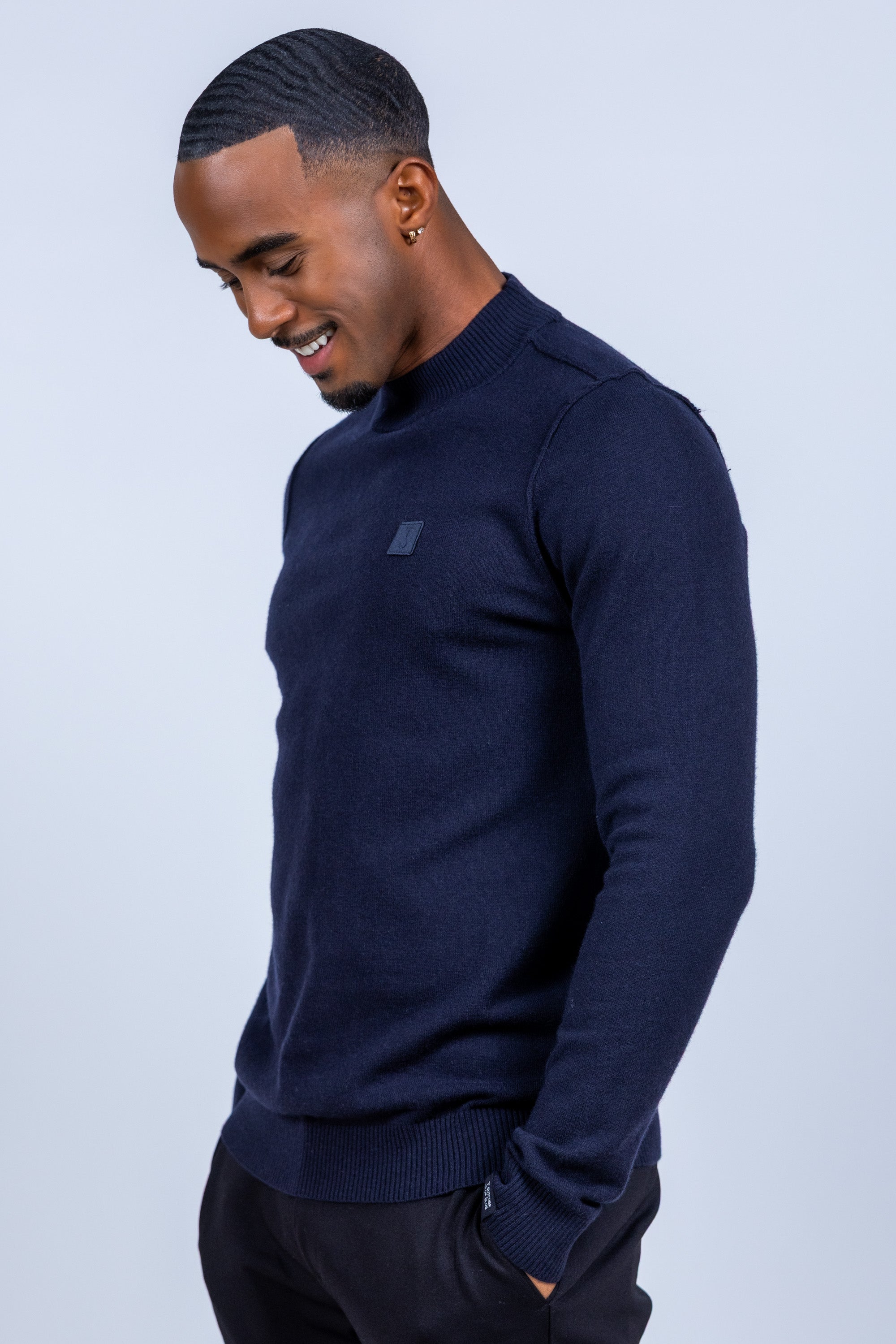 Trui met hoge hals - Marine