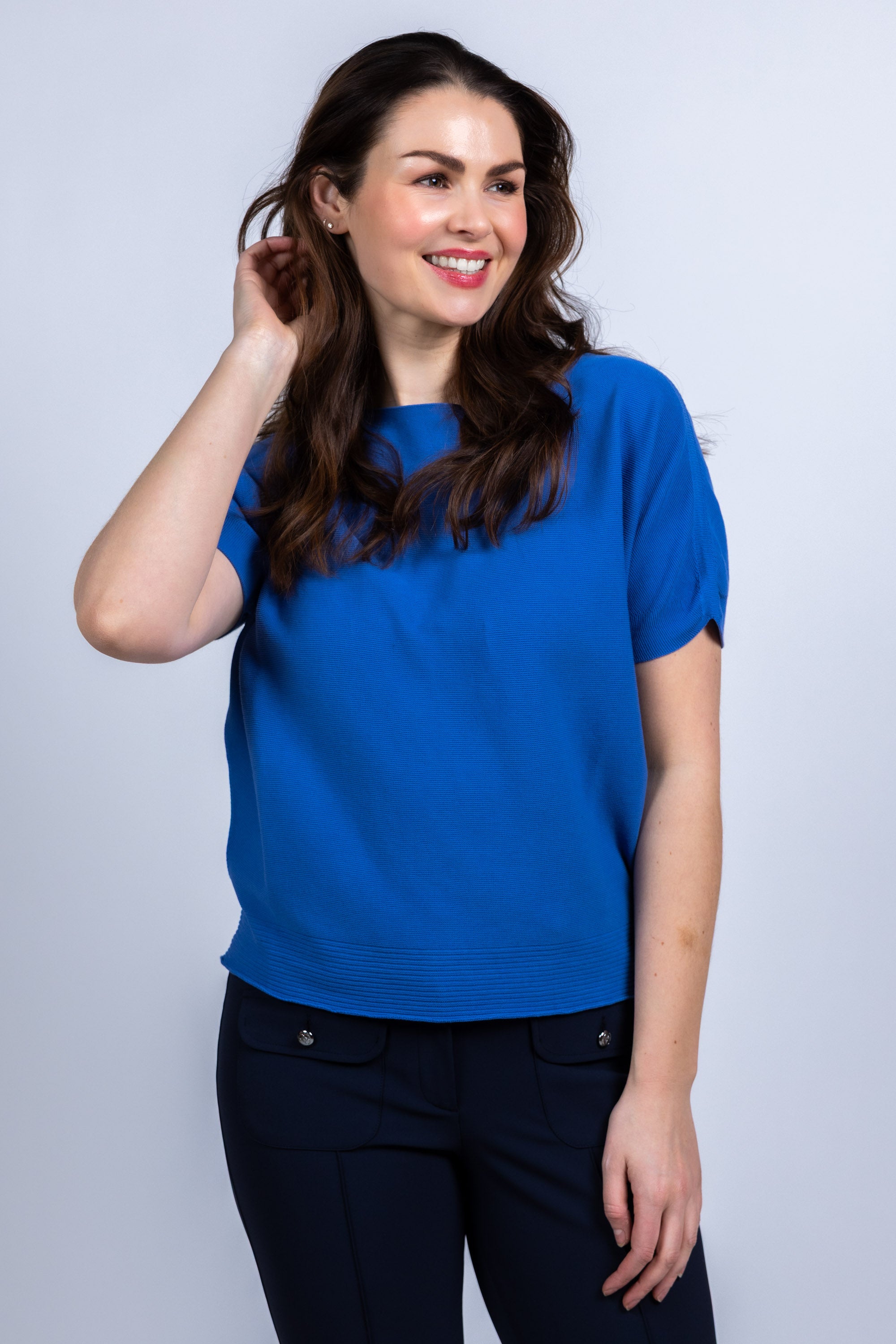 Truitje met korte mouwen - French blue
