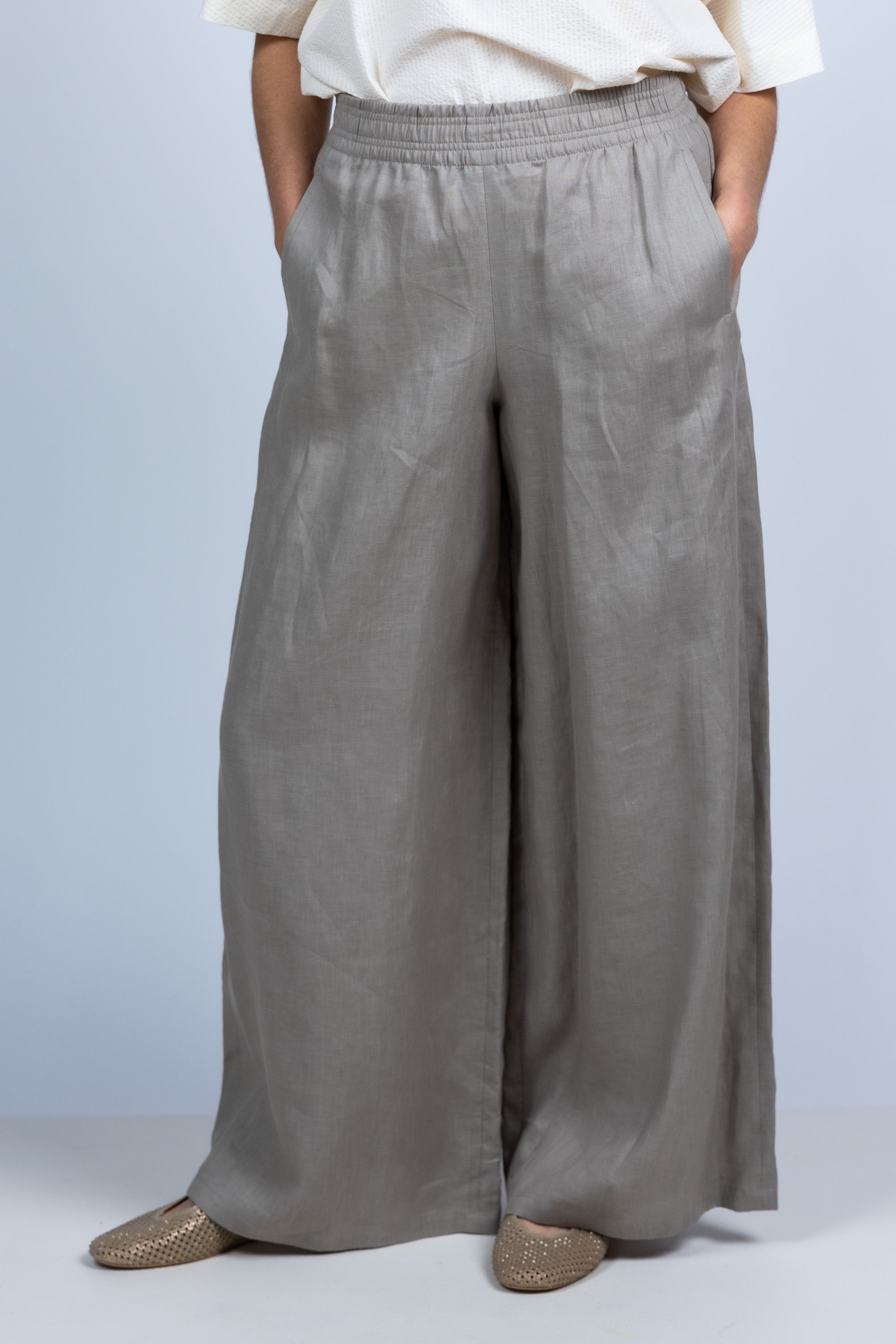 Wijde broek - Khaki
