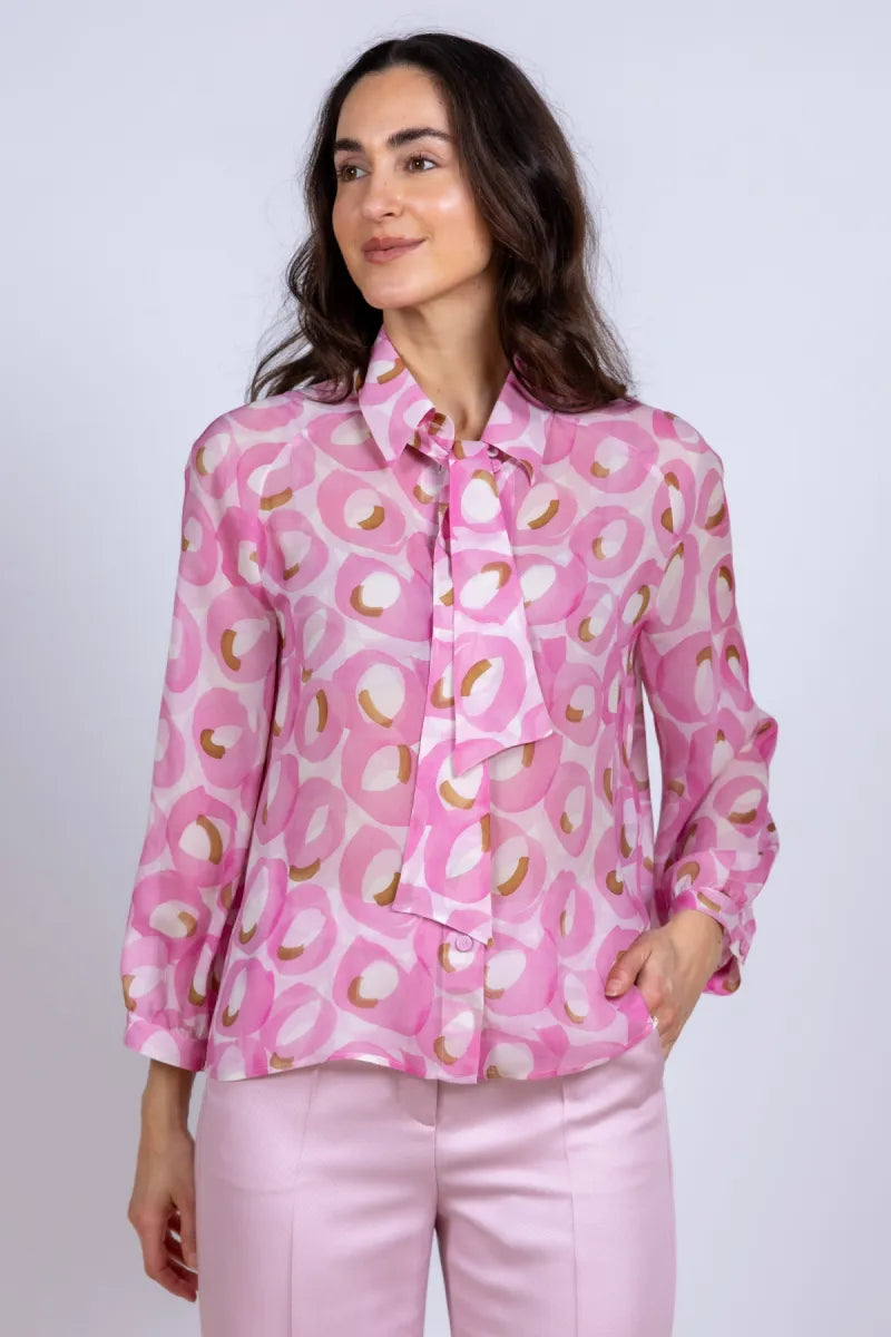 LUISA CERANO Blouse met strik - Roze