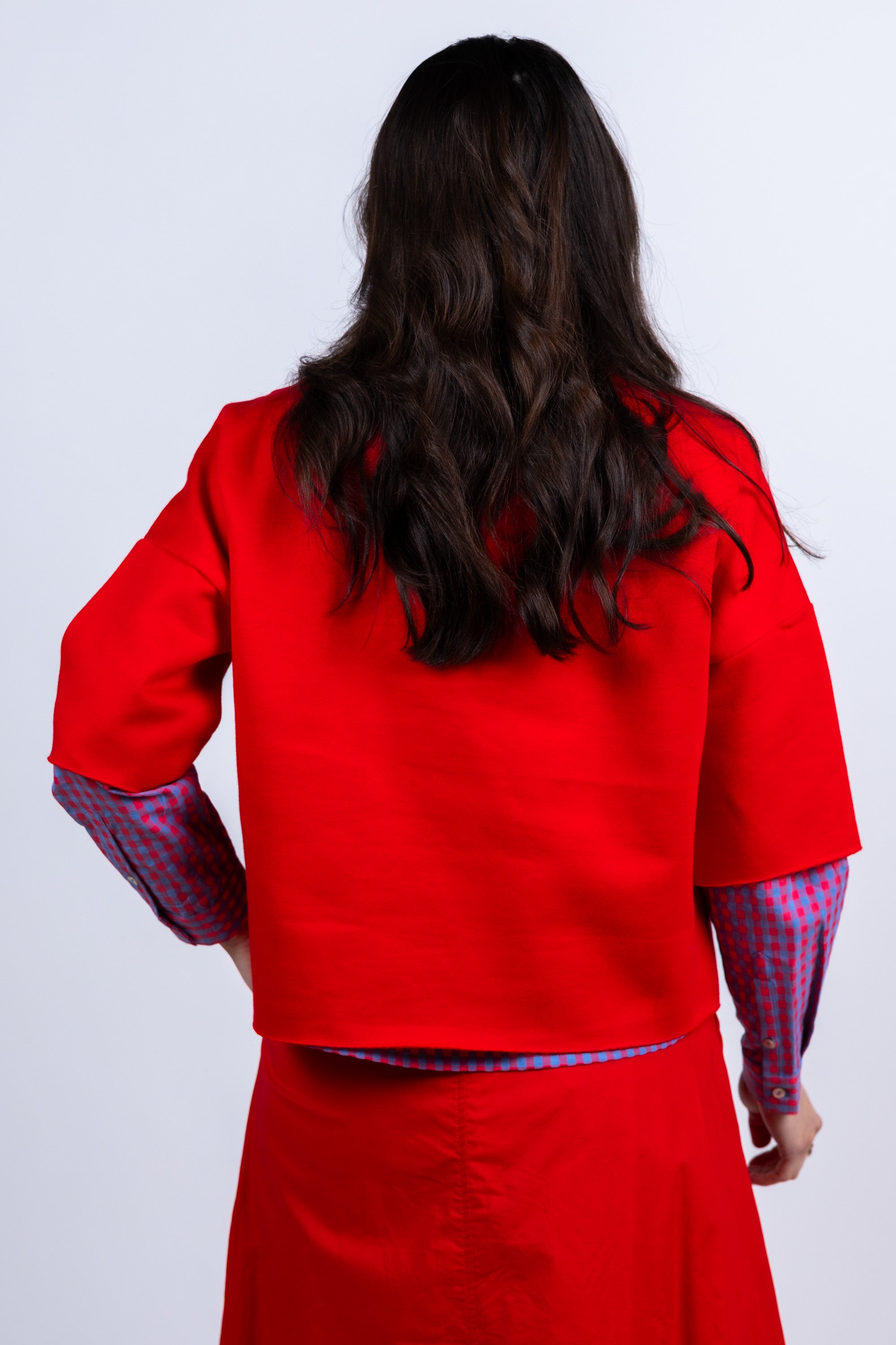 Trui met ronde hals - Rood