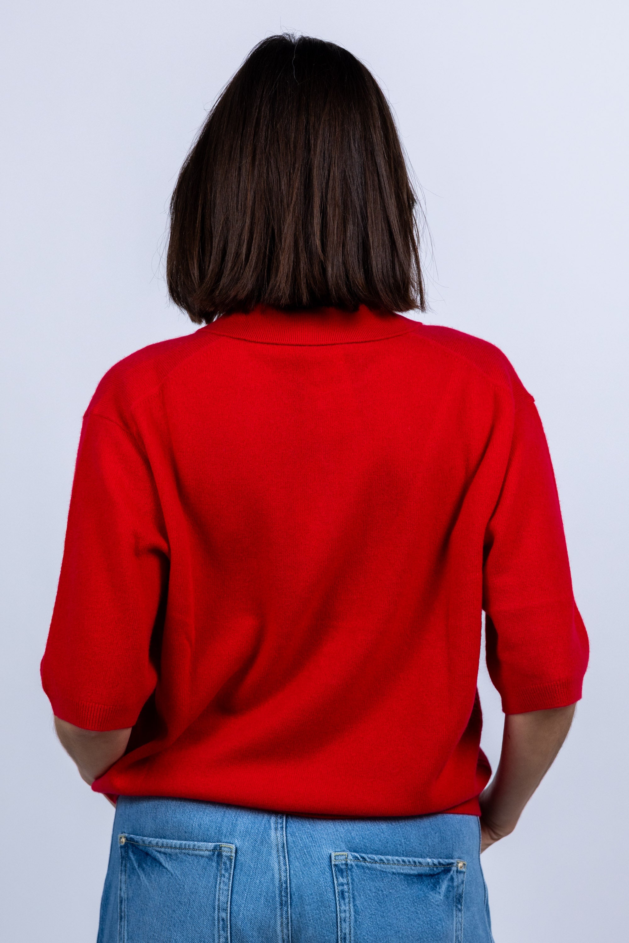 Trui met kraag - Rood