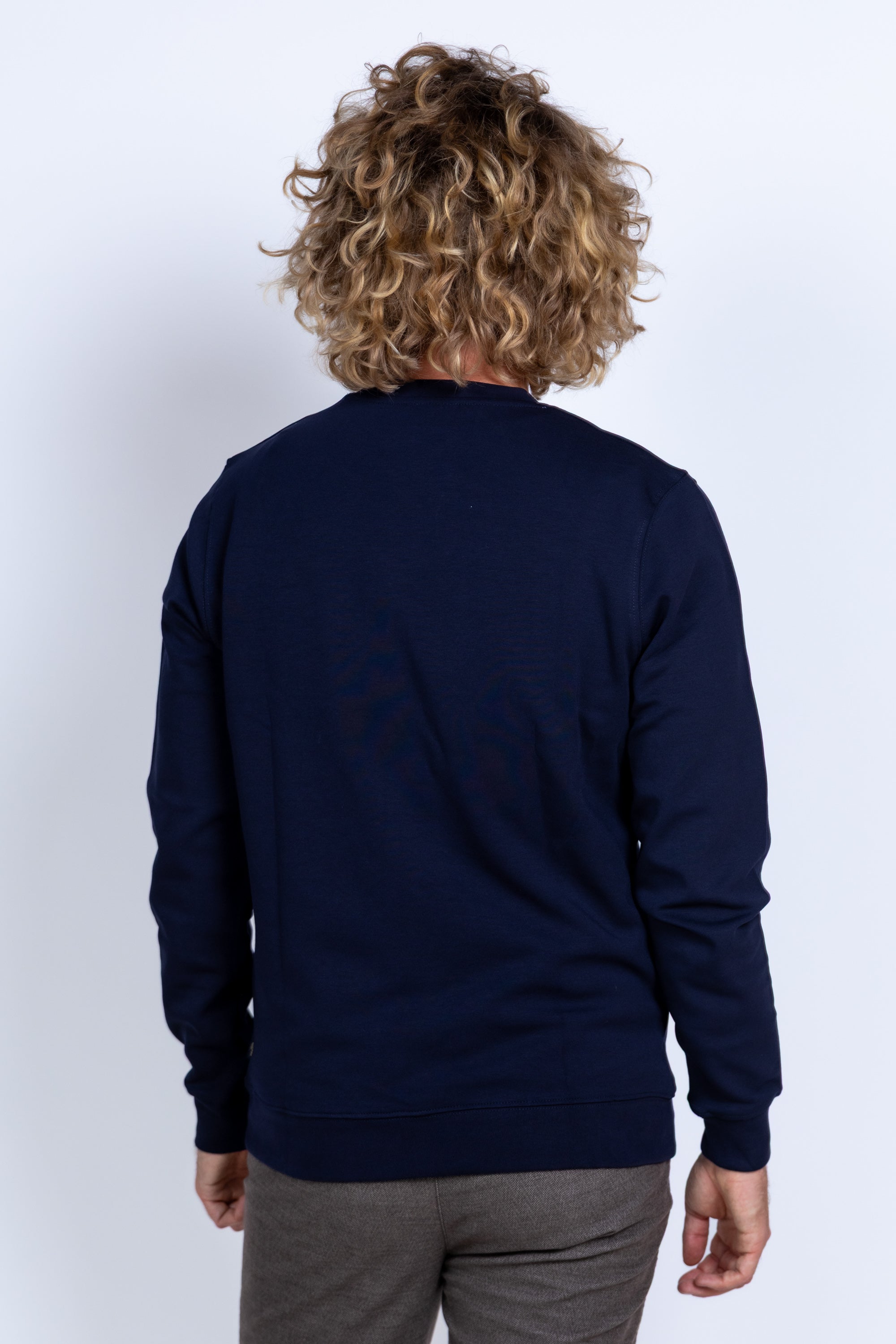 Sweater met logo - Marine