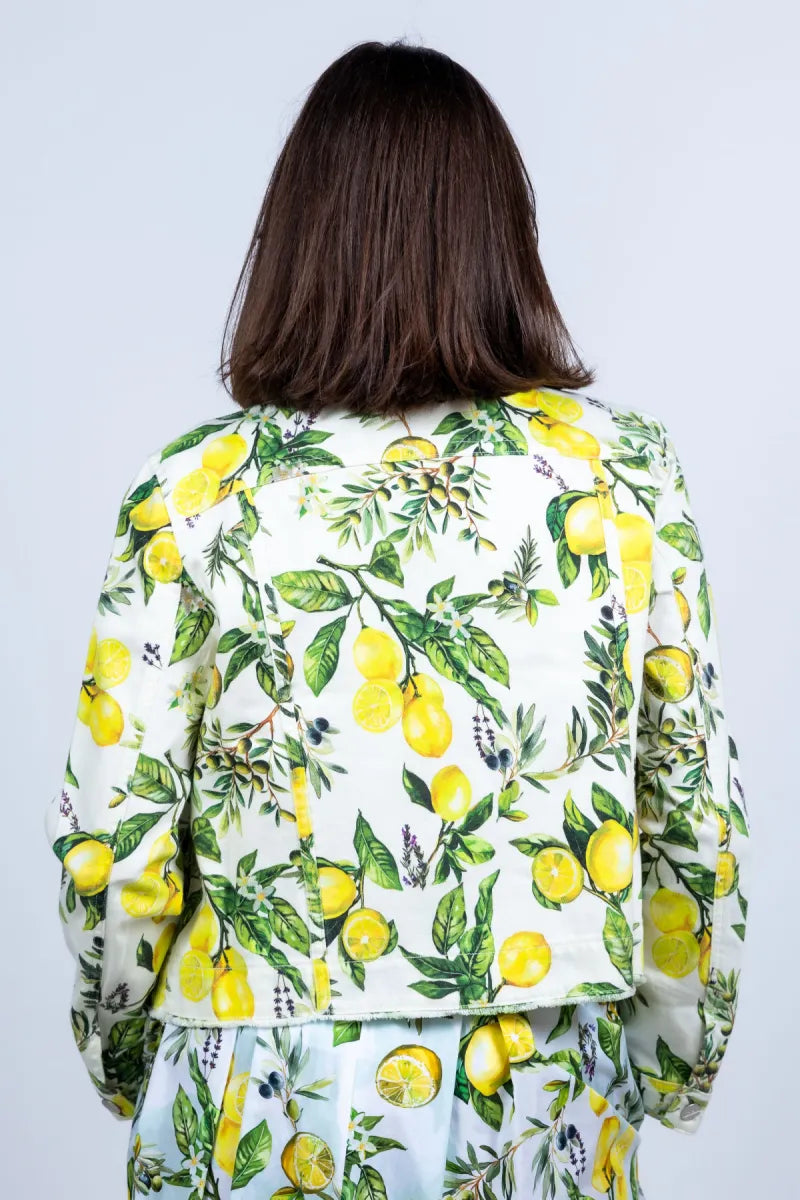 MARCCAIN COLLECTIE MARCCAIN COLLECTIE AA.31.02 D10 Jasje met print - Ecru