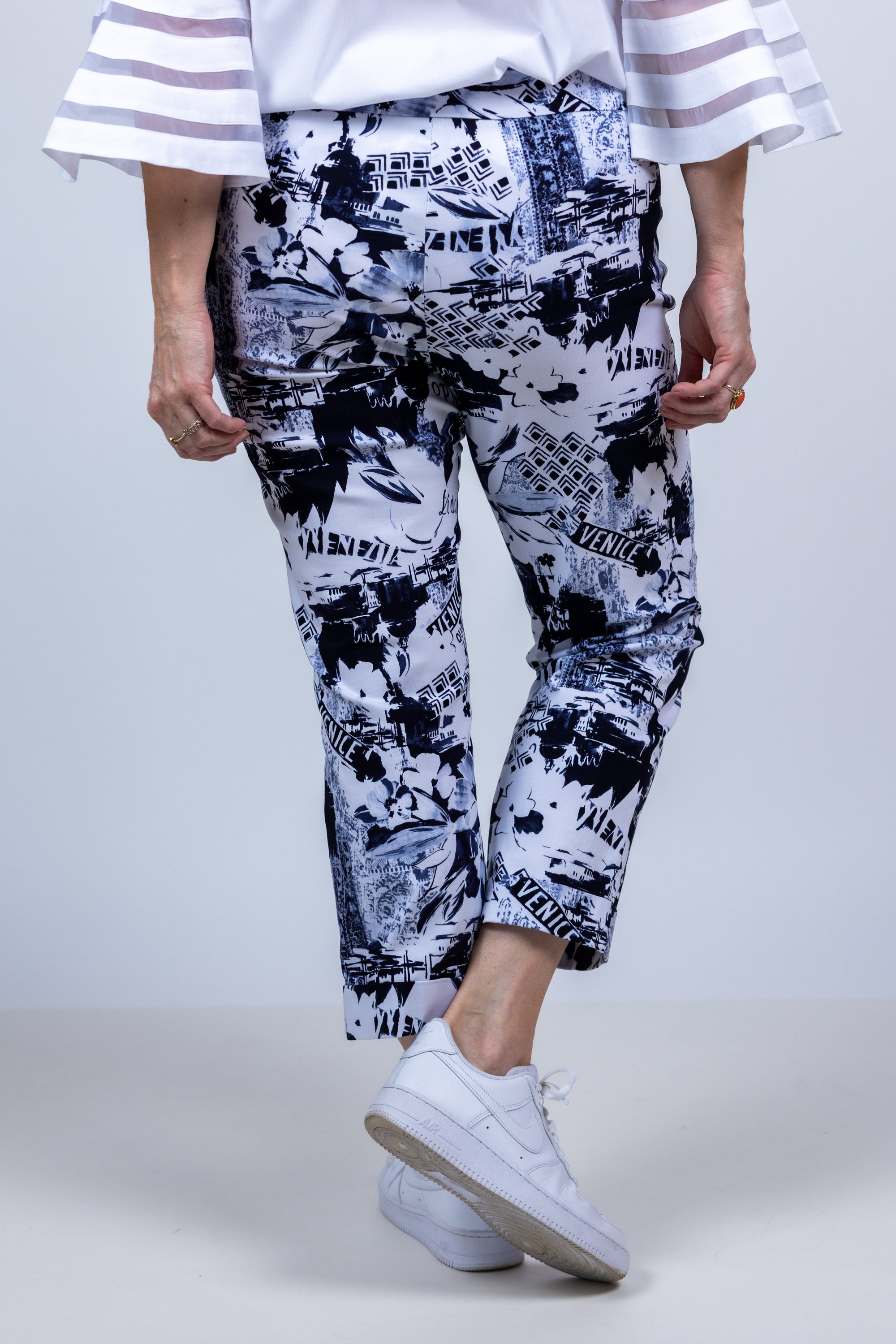 Broek met print - Marine