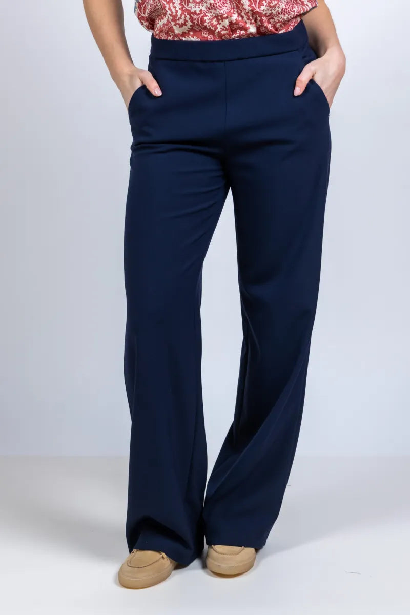 RAFFAELLO ROSSI RAFFAELLO ROSSI 9002 PALINA LONG Wijde broek - Marine
