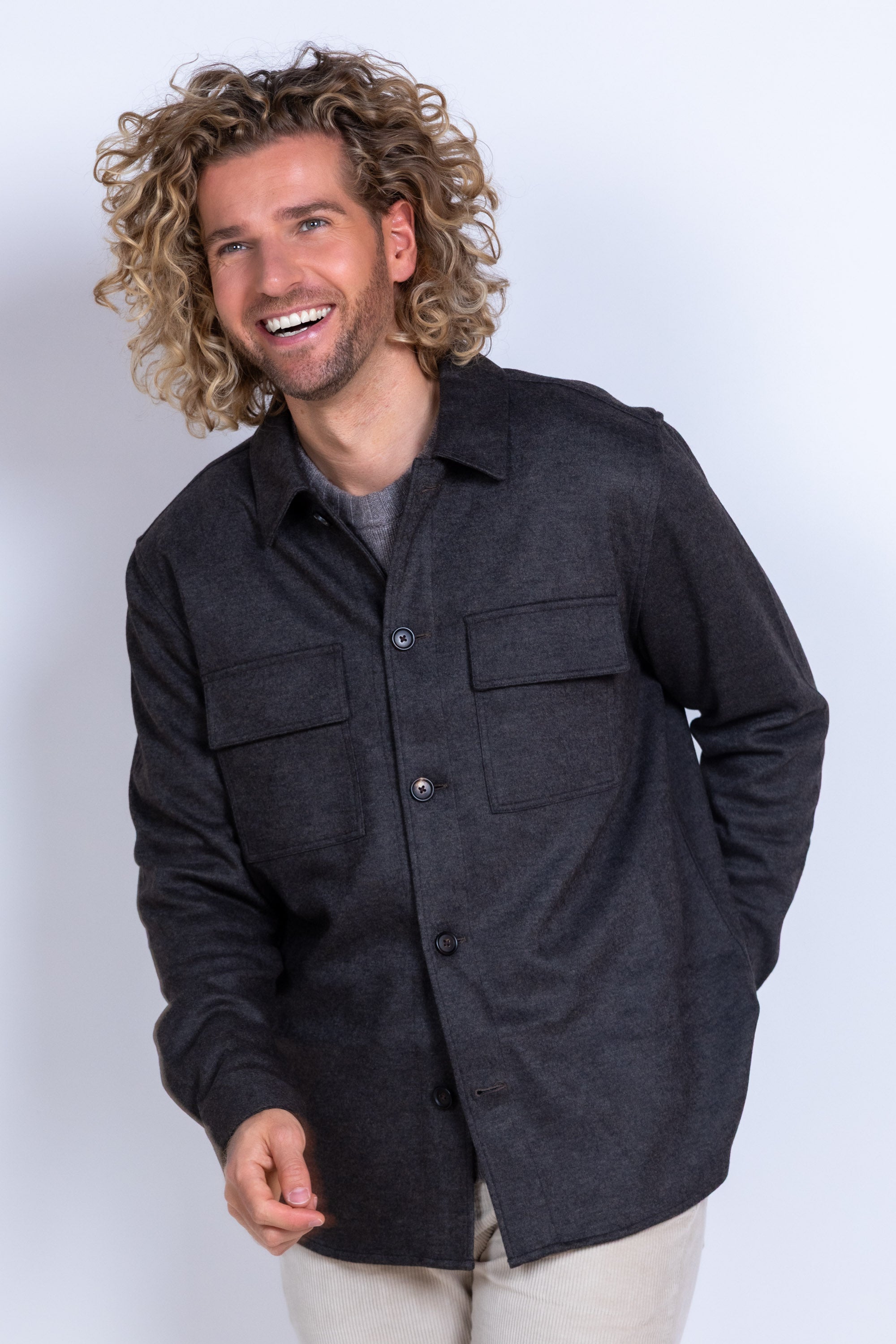 Jasje met klepzakken - Bruin