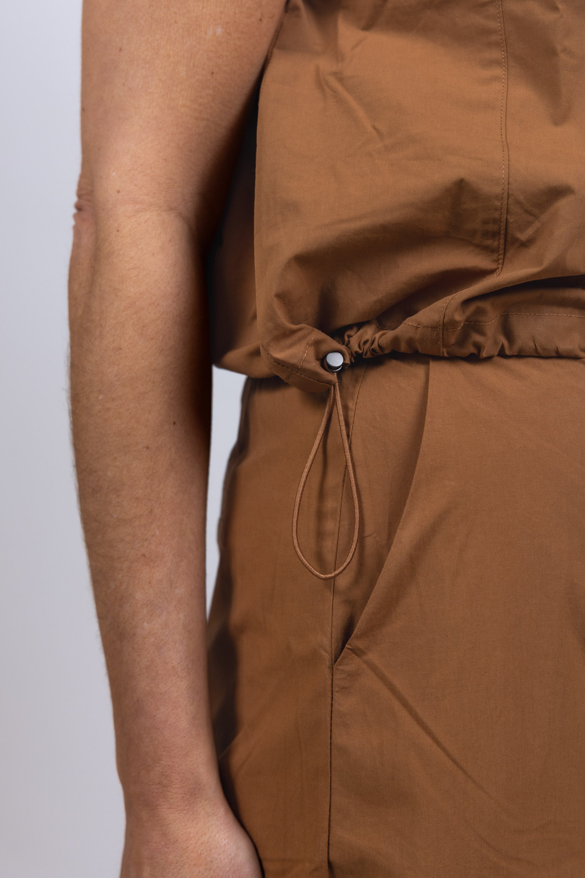 Blouse met knopen - Cognac