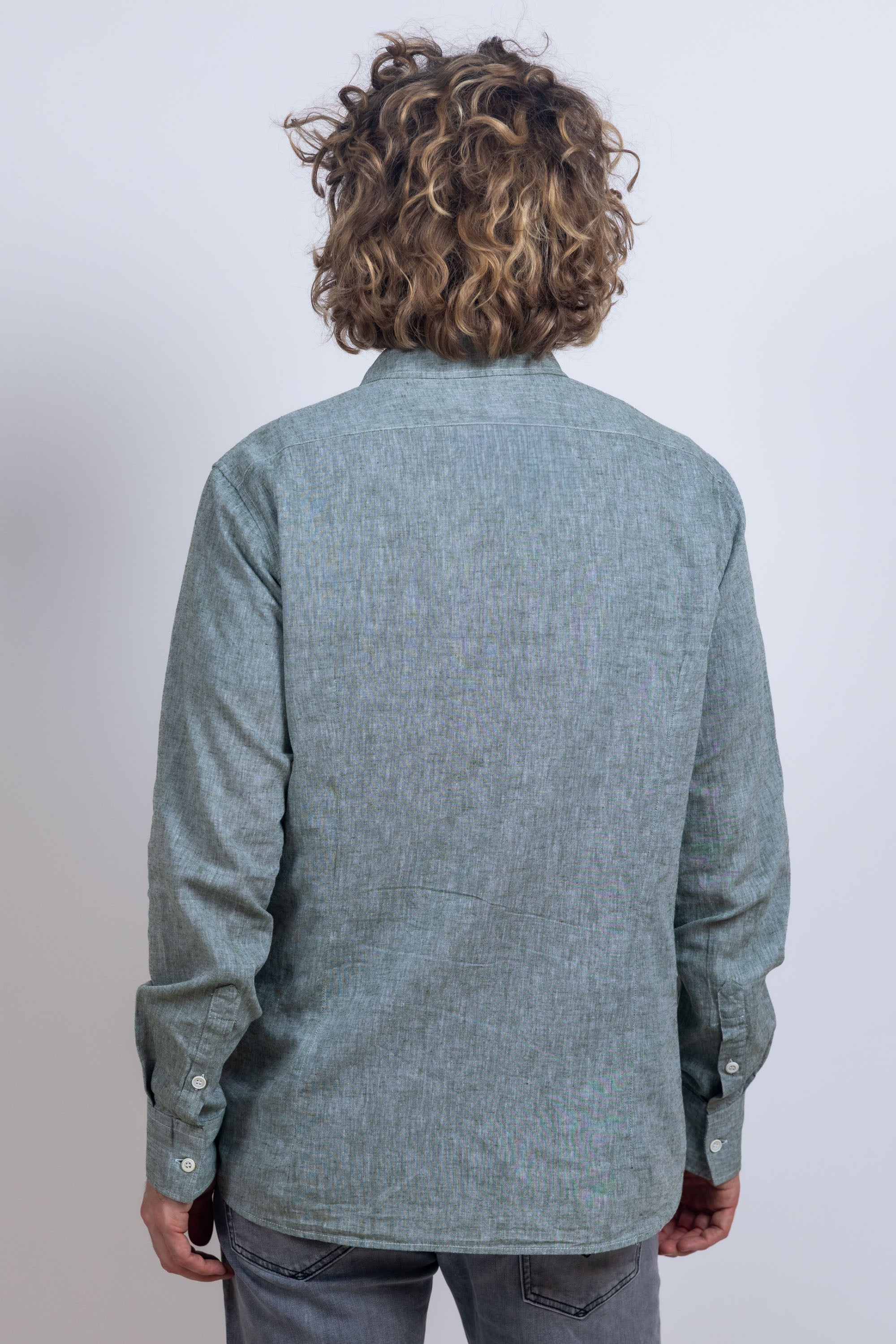 Overhemd met print - Olijfgroen