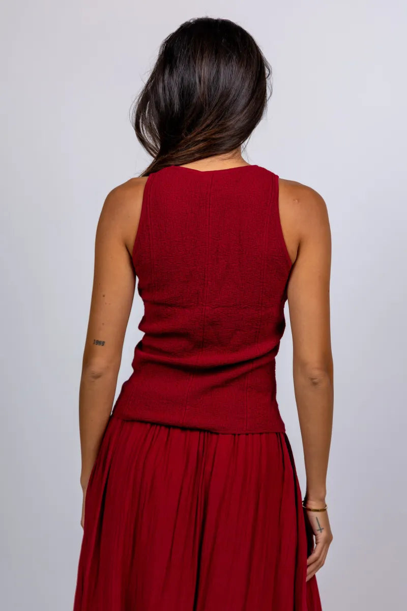 MOSS CPH MOSS CPH 19542 Top - Donkerbordeaux
