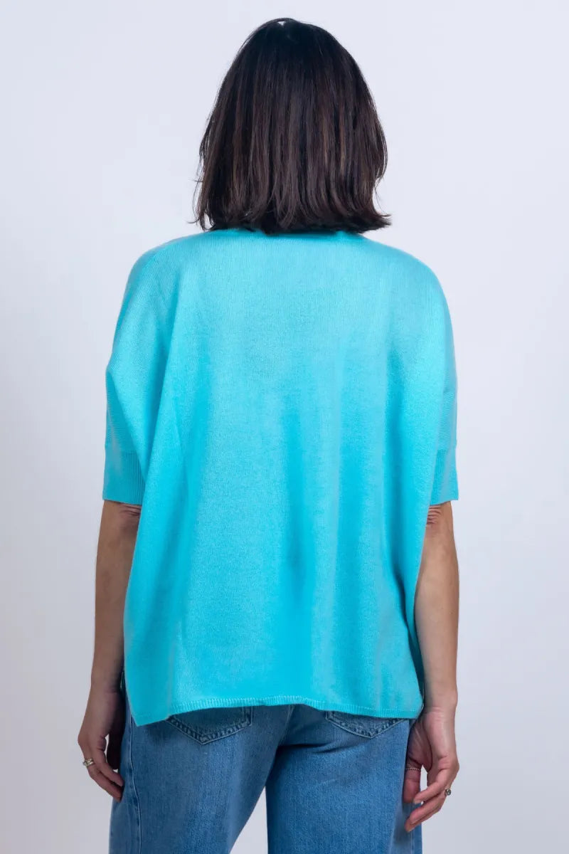 ABSOLUT CASHMERE ABSOLUT CASHMERE KATE Trui met V-hals - Aqua