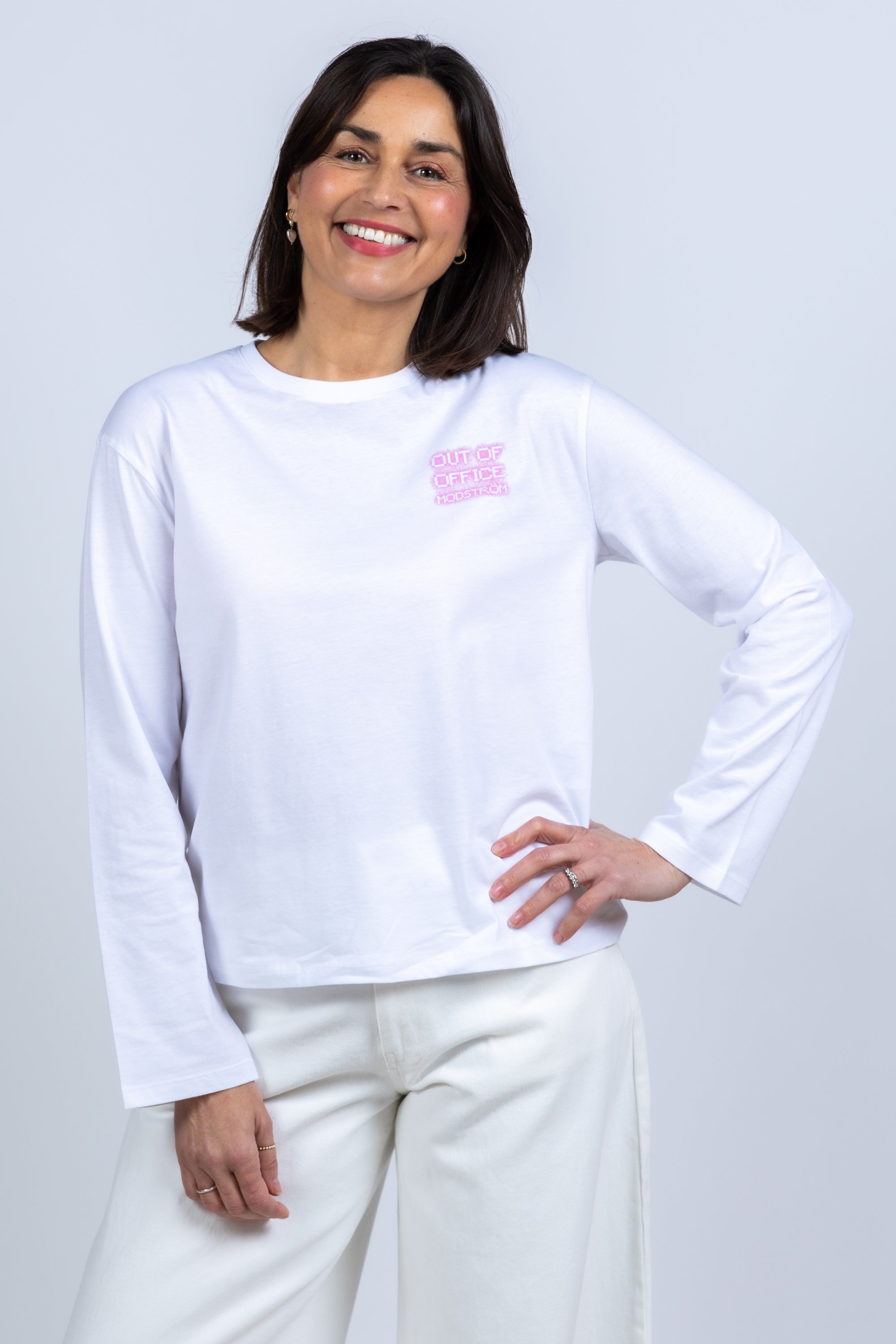 T-shirt met lange mouwen - Wit