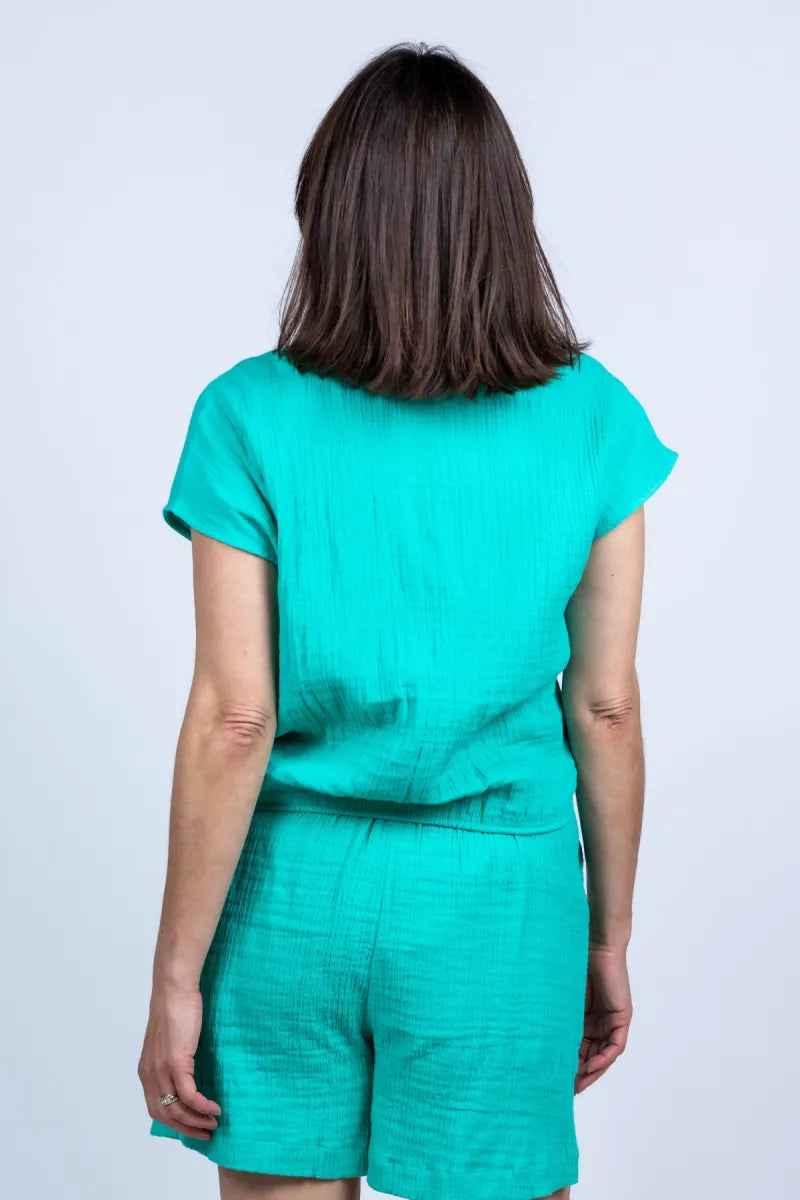 GEISHA GEISHA 63462-20 GEISHA 63462-20 Blouse met knopen - Aqua