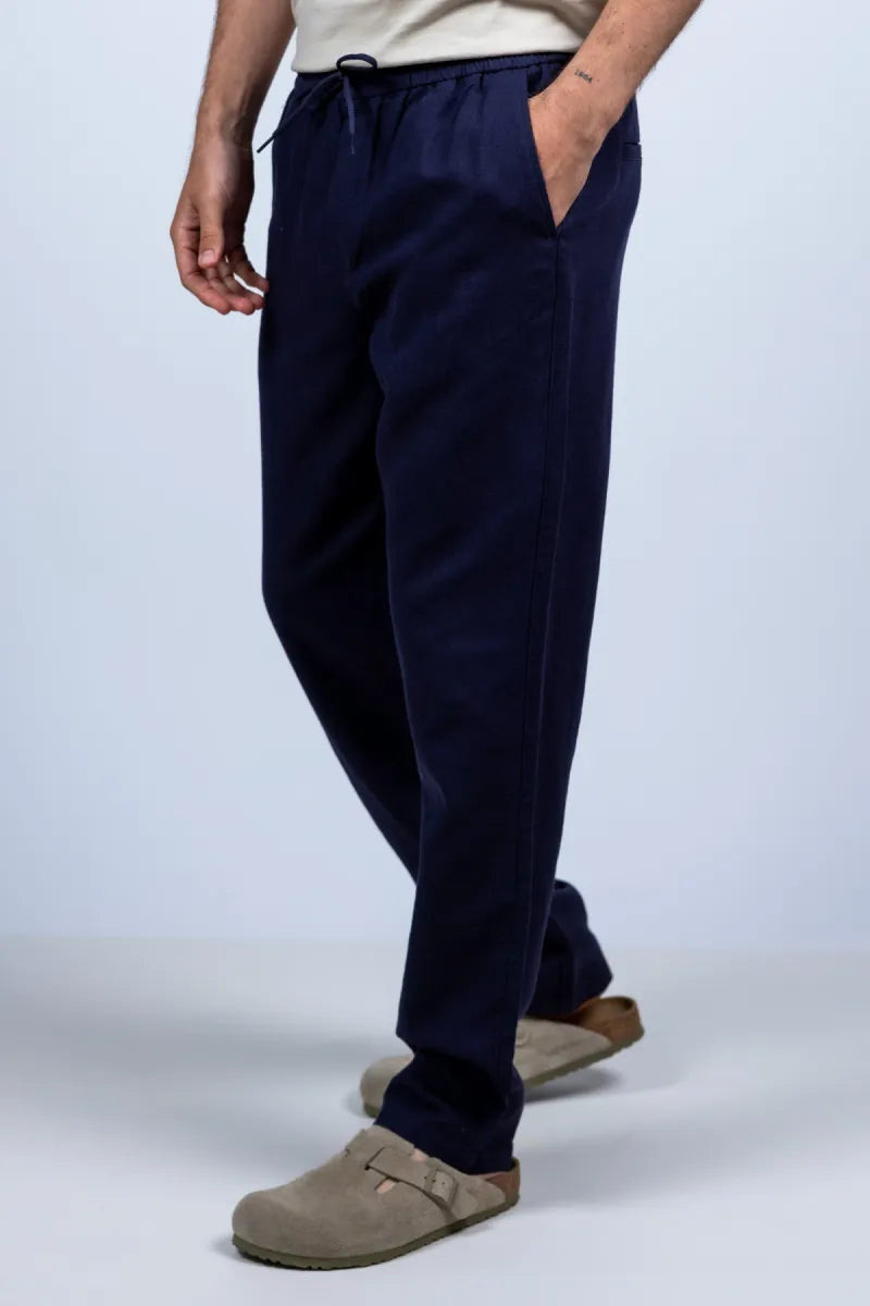 LES DEUX H LES DEUX H 1001339 Broek met trekkoord - Marine