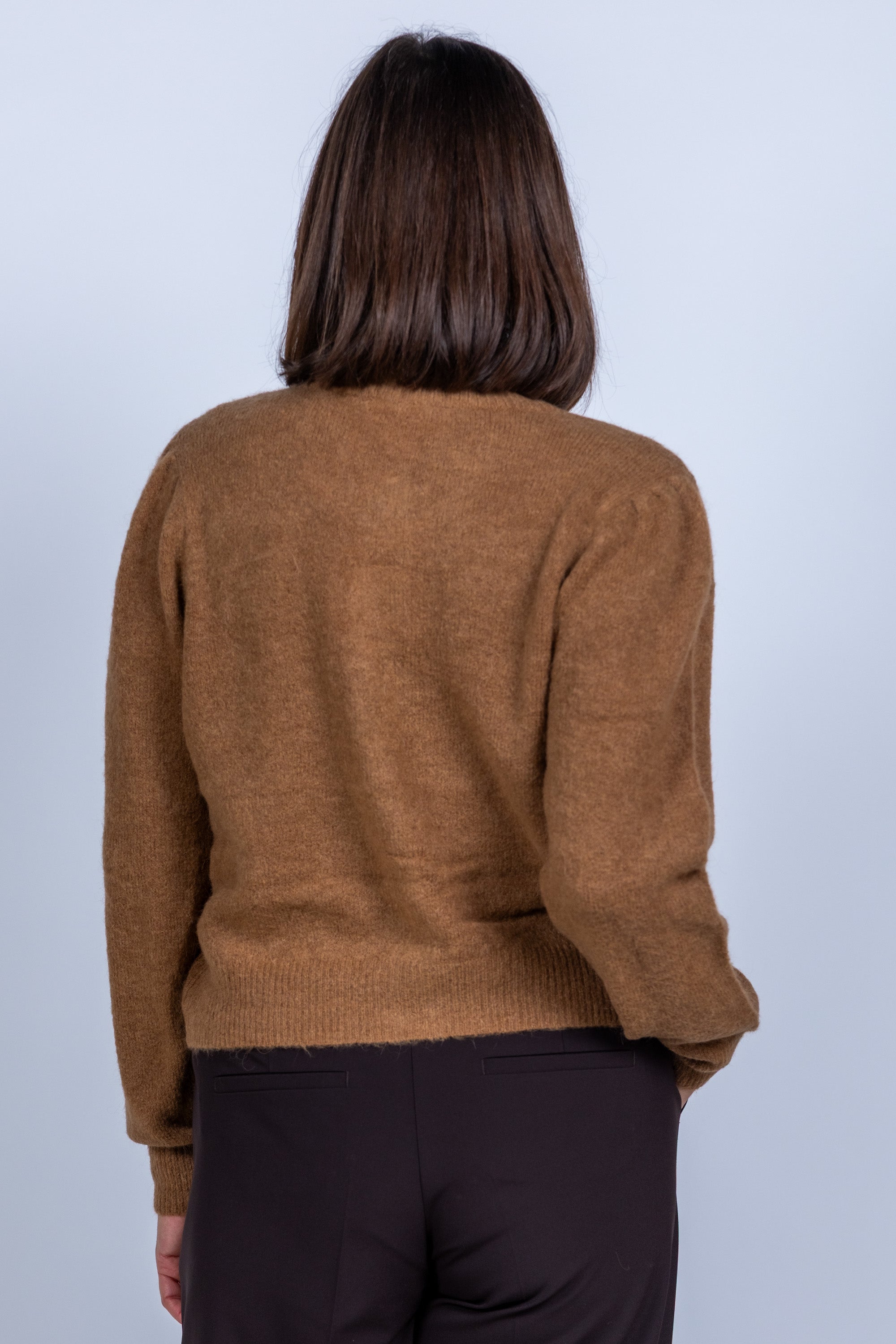 Vest met knopen - Camel