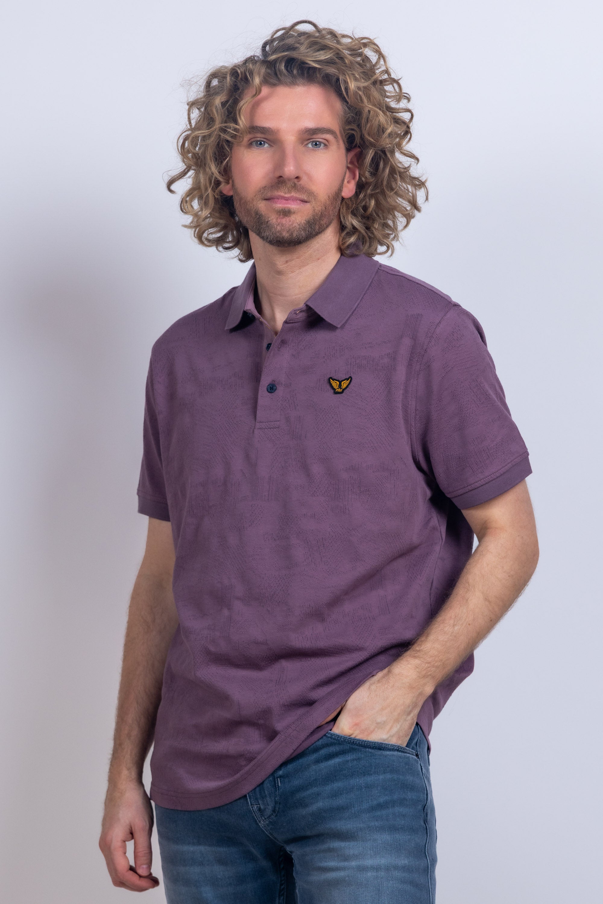 Polo met korte mouwen - Aubergine/plum