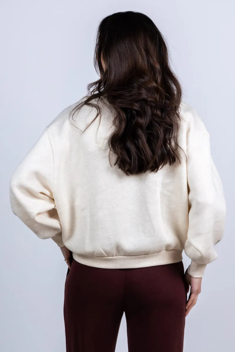 BY-BAR Trui met V-hals - Beige
