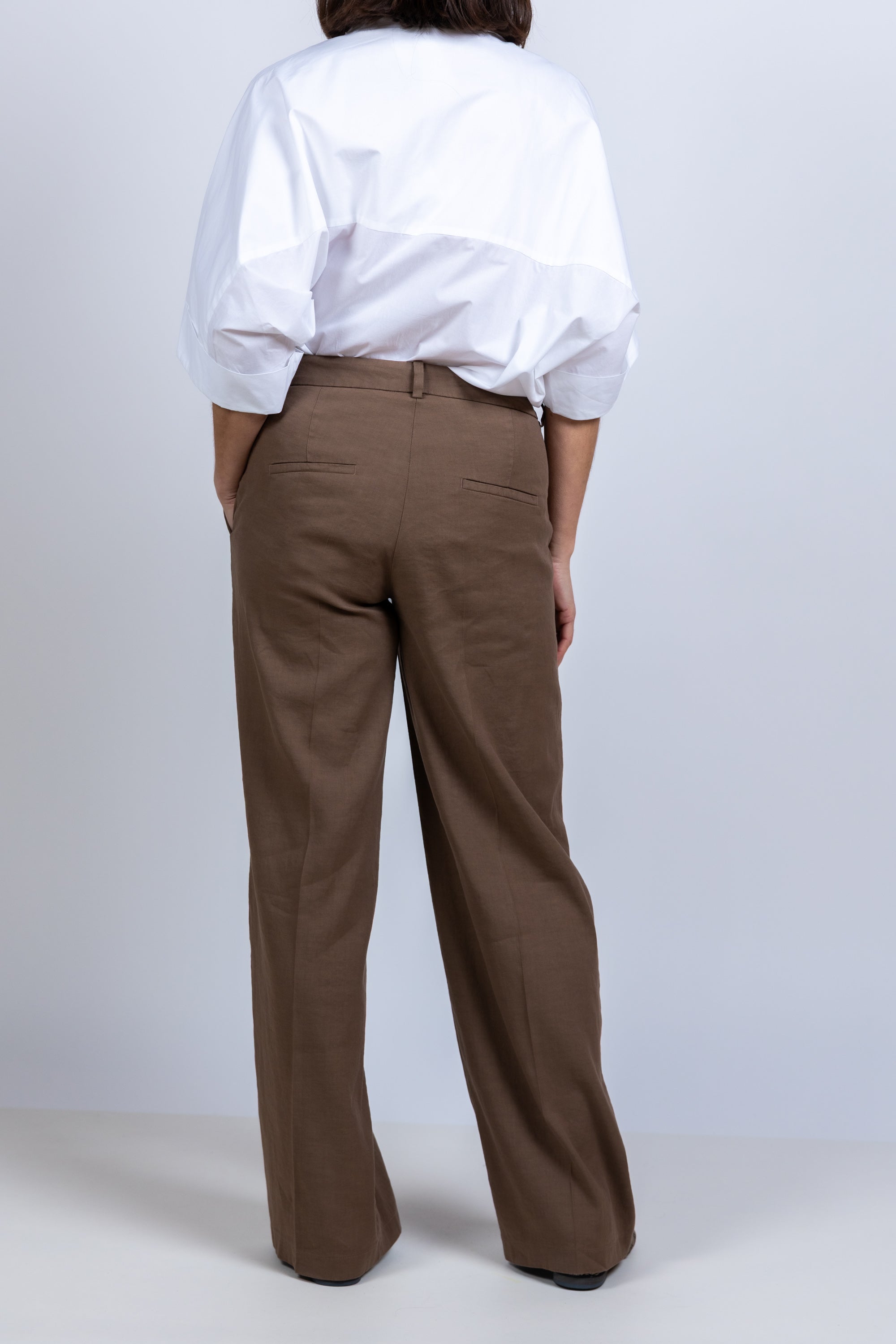 Wijde pantalon - Bruin