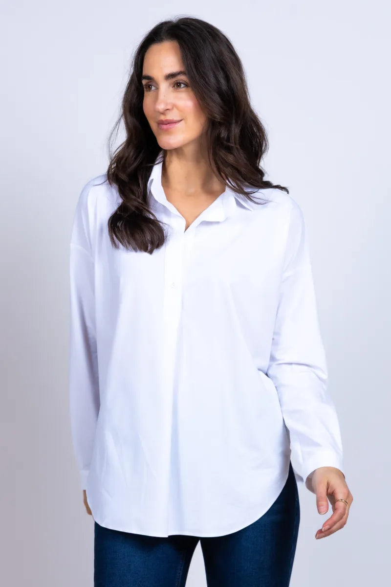 PENN & INK PENN & INK MAGDA PENN & INK MAGDA Blouse met knopen - Wit