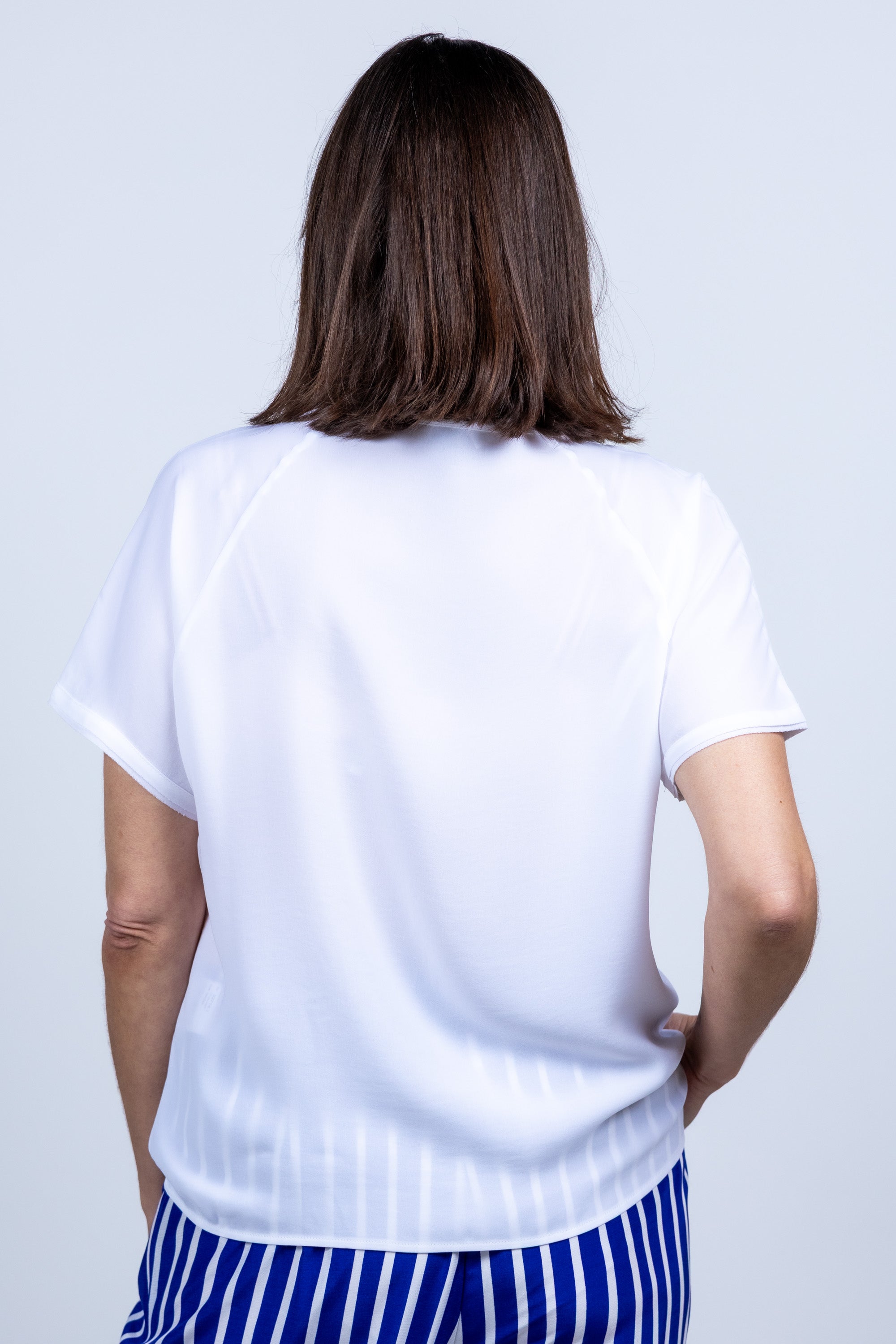 Blouse met korte mouwen - Wit