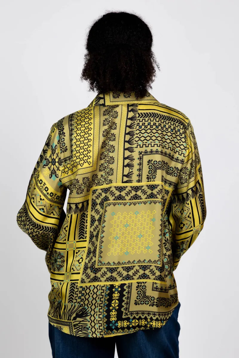 MOMONI MOMONI RIMMA MO01 Zijde blouse - Lime
