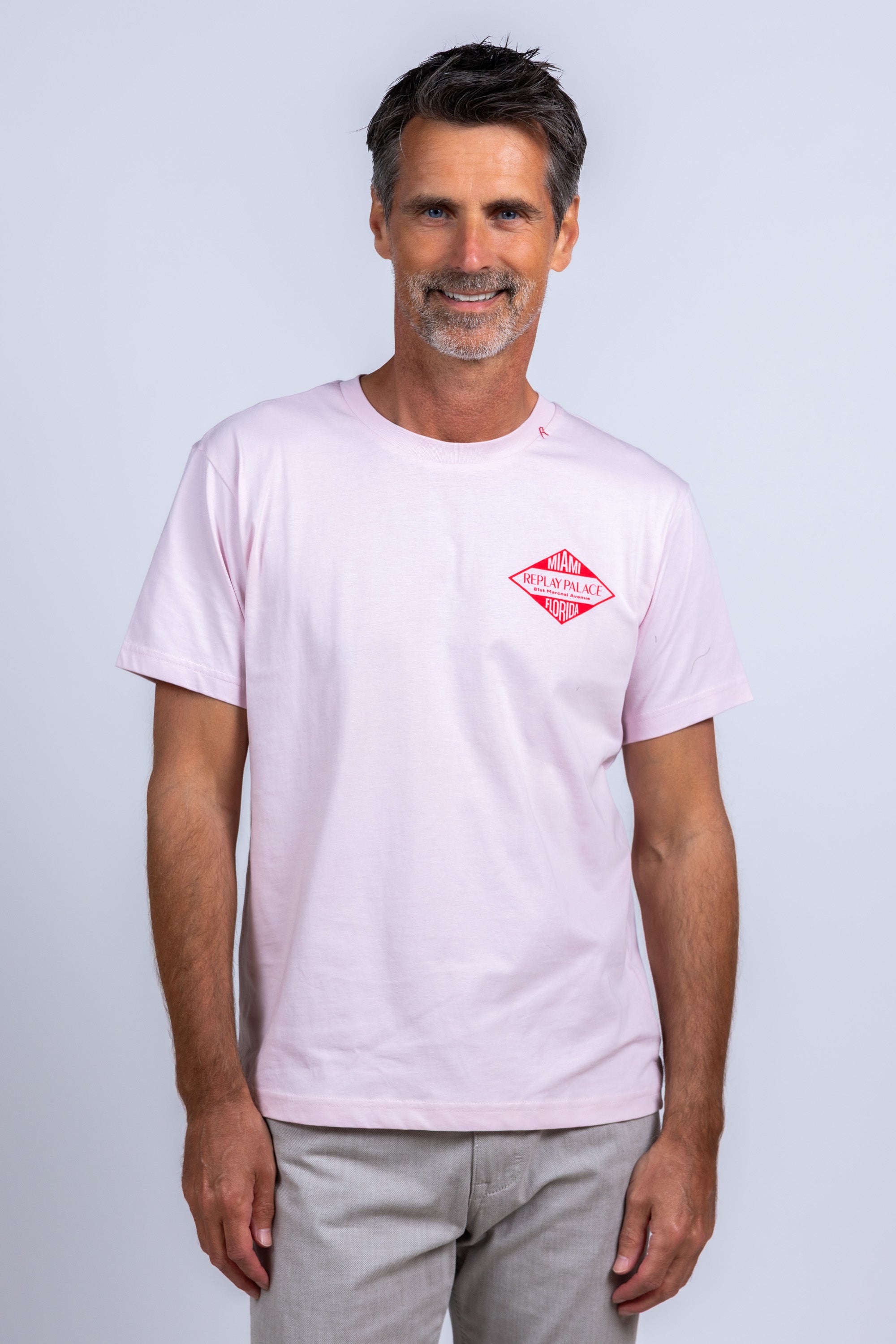 T-shirt met print - Pink/cyclaam