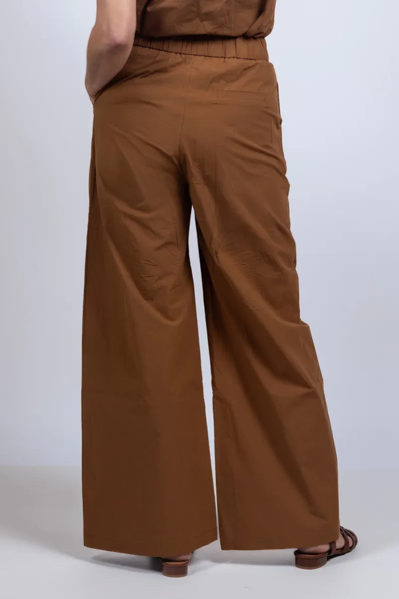SUNCOO SUNCOO JET Wijde broek - Cognac