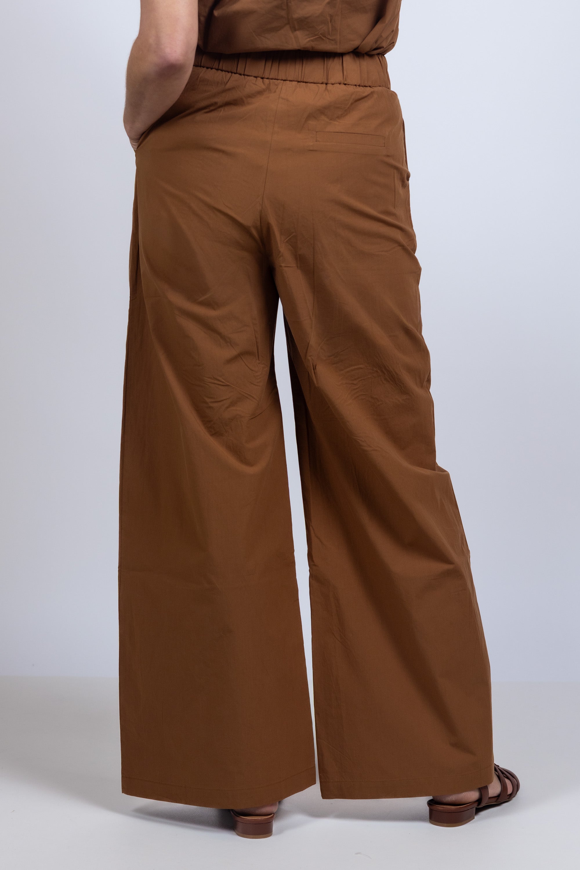 Wijde broek - Cognac