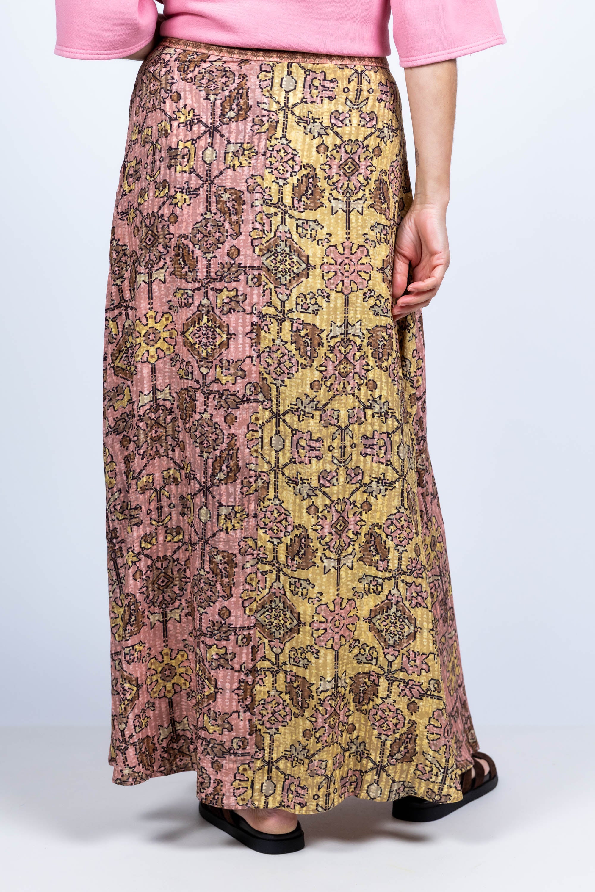 Rok met print - Geel