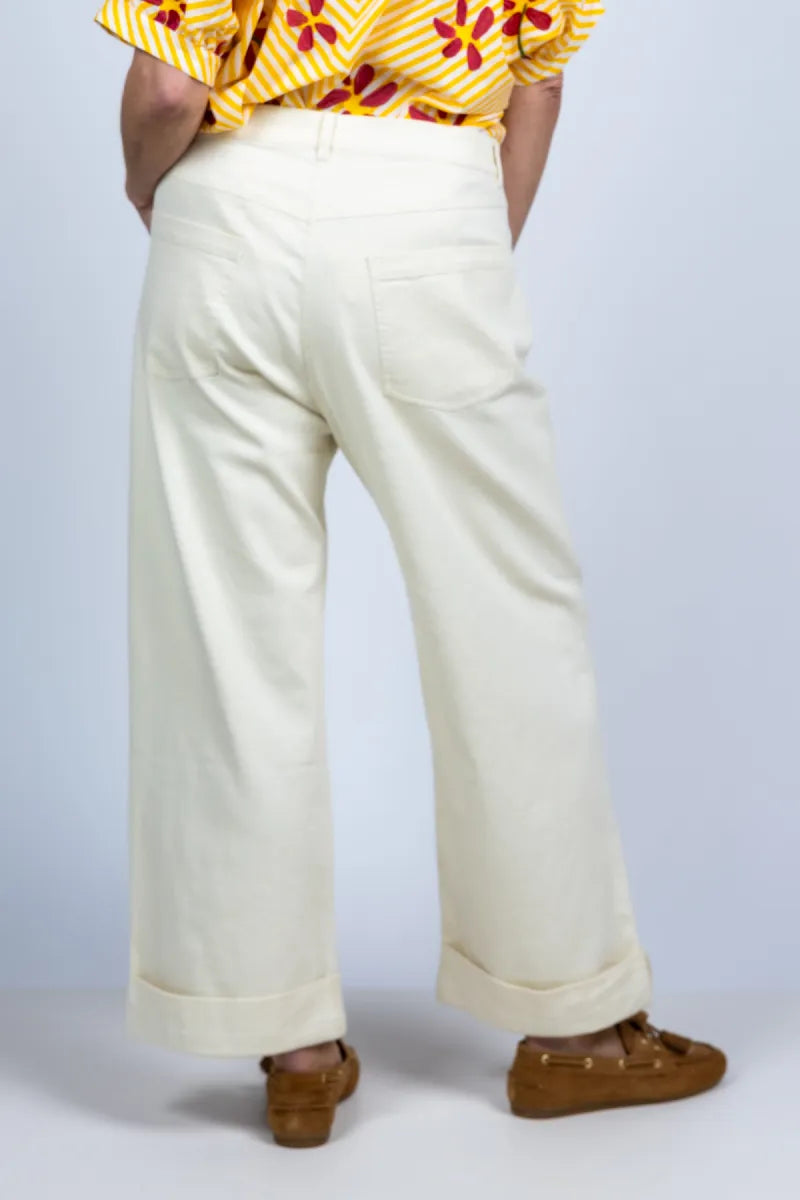 CAROLINE BISS CAROLINE BISS 3504 CAROLINE BISS 3504 Broek met bloemen - Ecru
