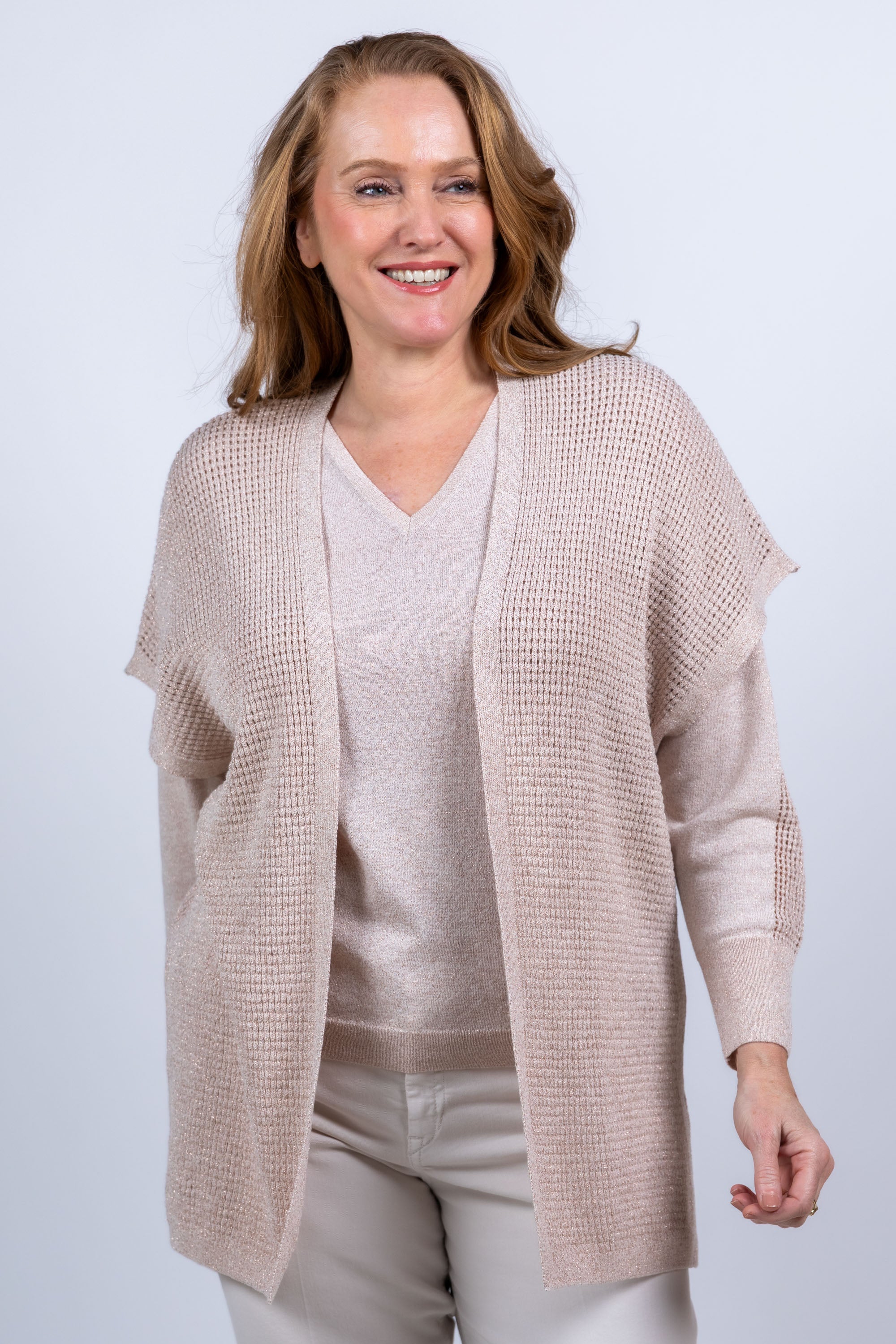 Vest met structuur - Poeder