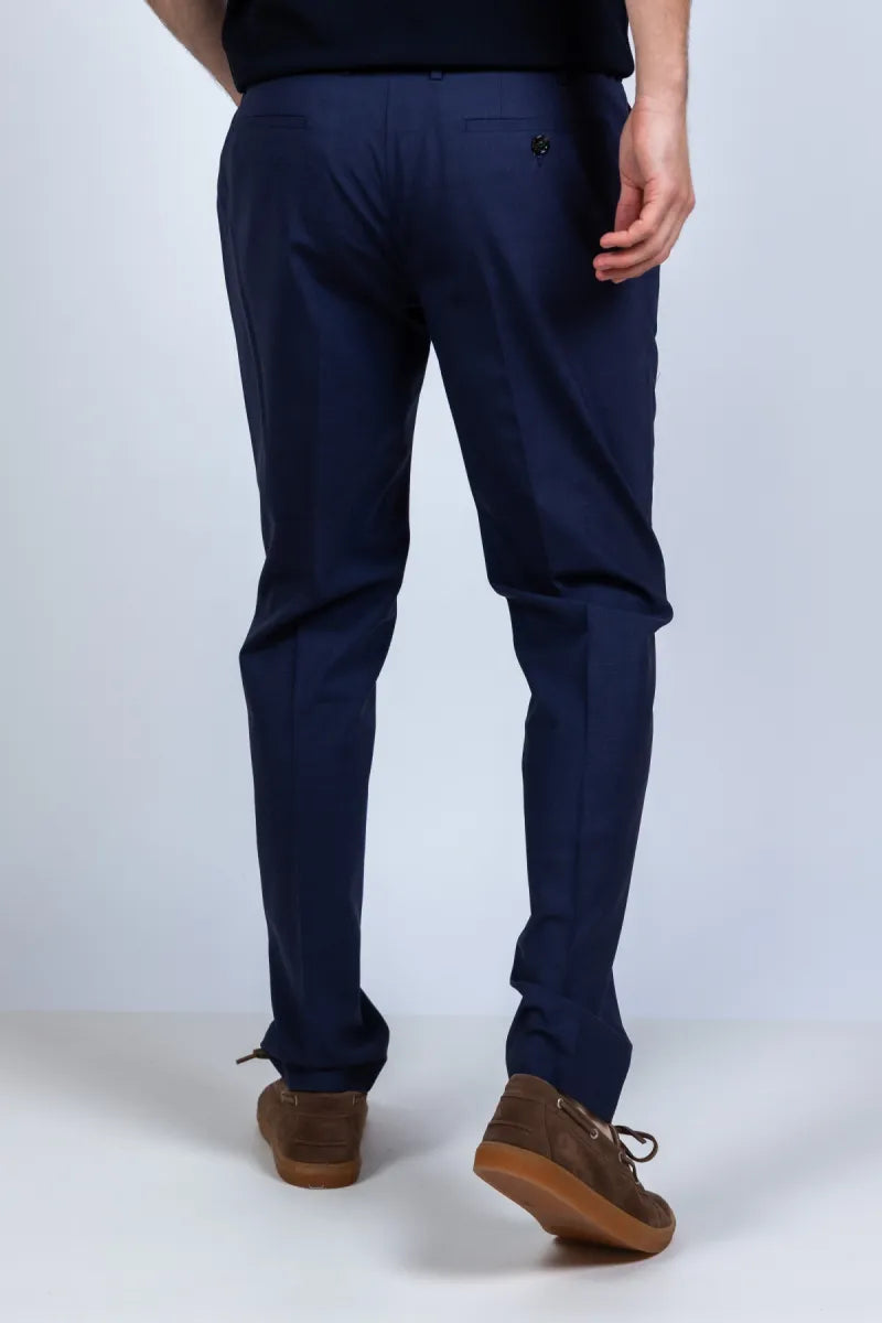 BERWICH BERWICH FA1755X-Morello_E BERWICH FA1755X-Morello_E Pantalon met plooien - Marine